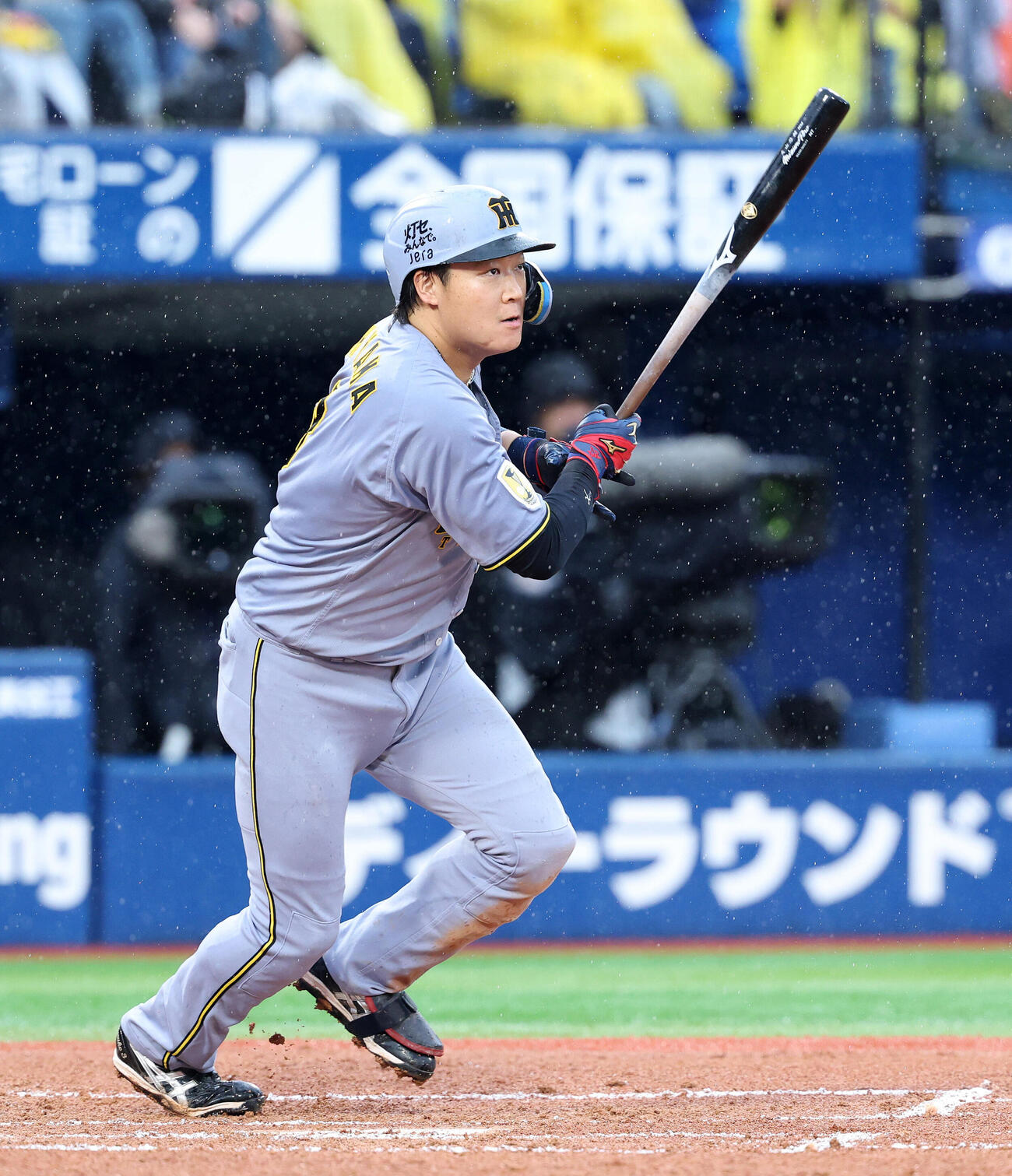 DeNA対阪神　6回表阪神無死二、三塁、大山悠輔は適時二塁打を放つ（撮影・鈴木正人）