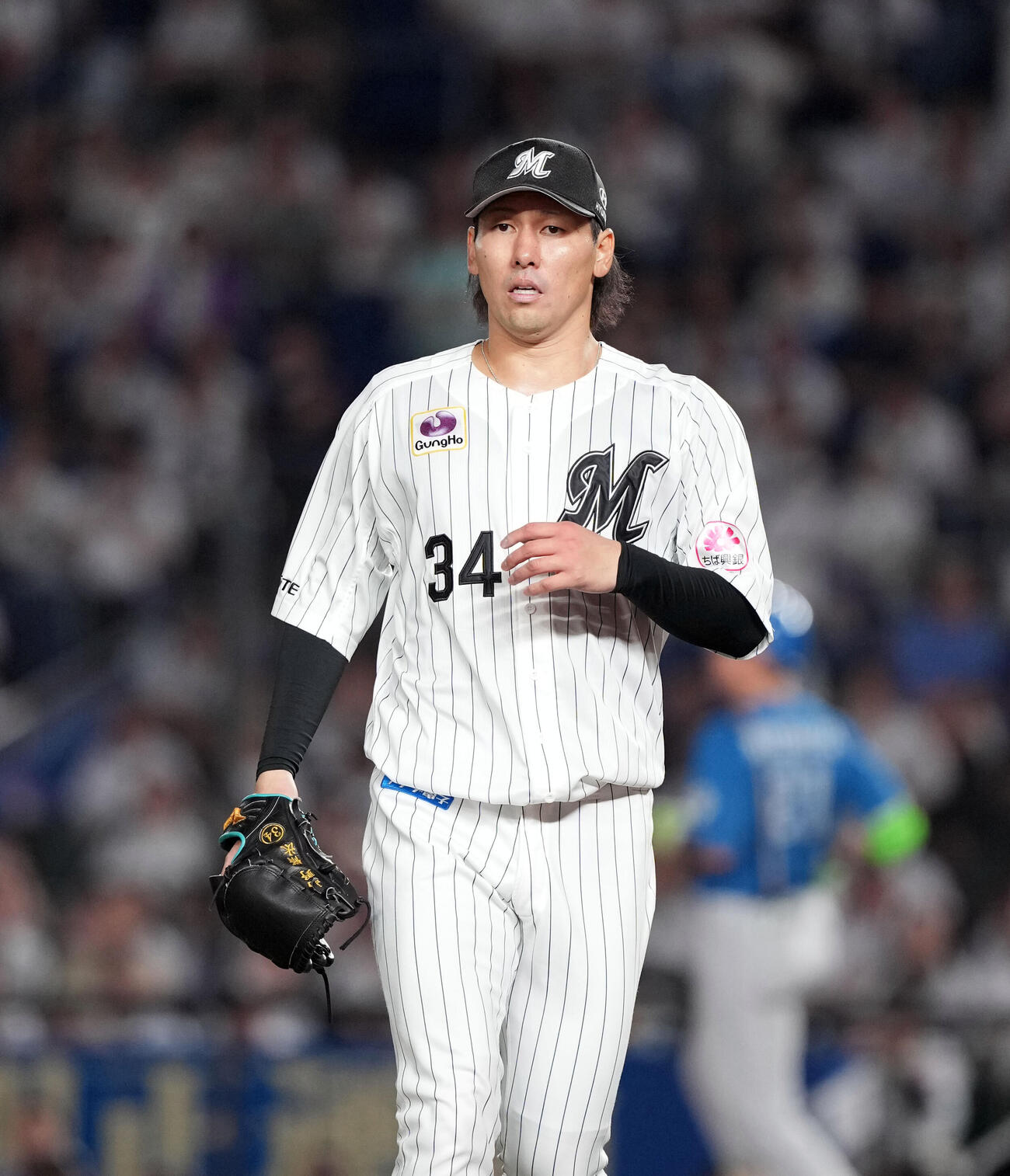 ロッテ対日本ハム　6回を投げ、1失点のロッテの先発高野脩汰（撮影・たえ見朱実）