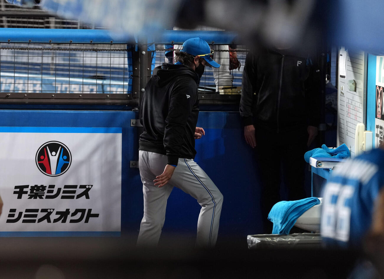 ロッテ対日本ハム　ロッテに敗れ肩を落とす日本ハム新庄剛志監督（撮影・たえ見朱実）