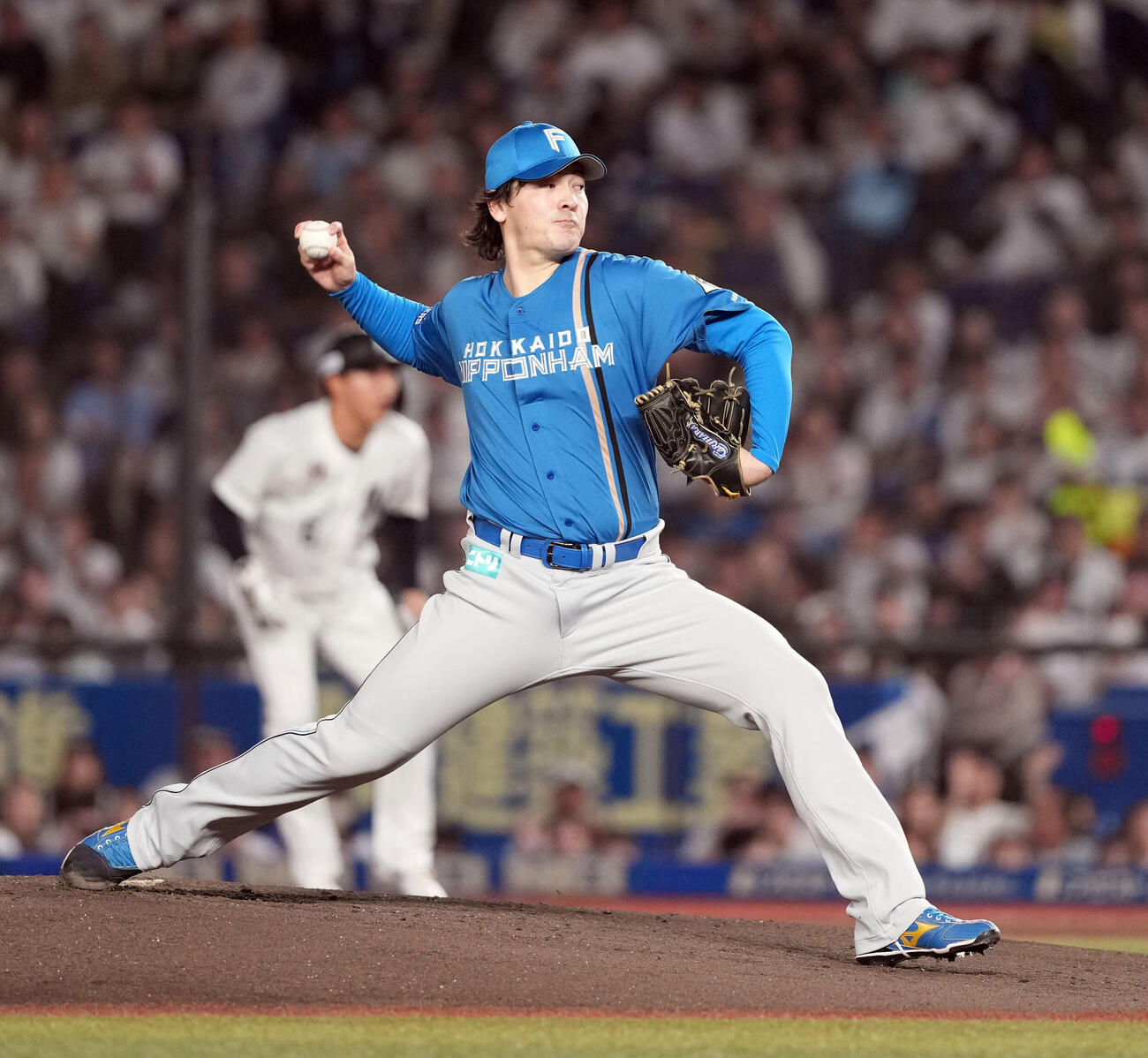 ロッテ対日本ハム　日本ハムの先発有原航平（撮影・たえ見朱実）