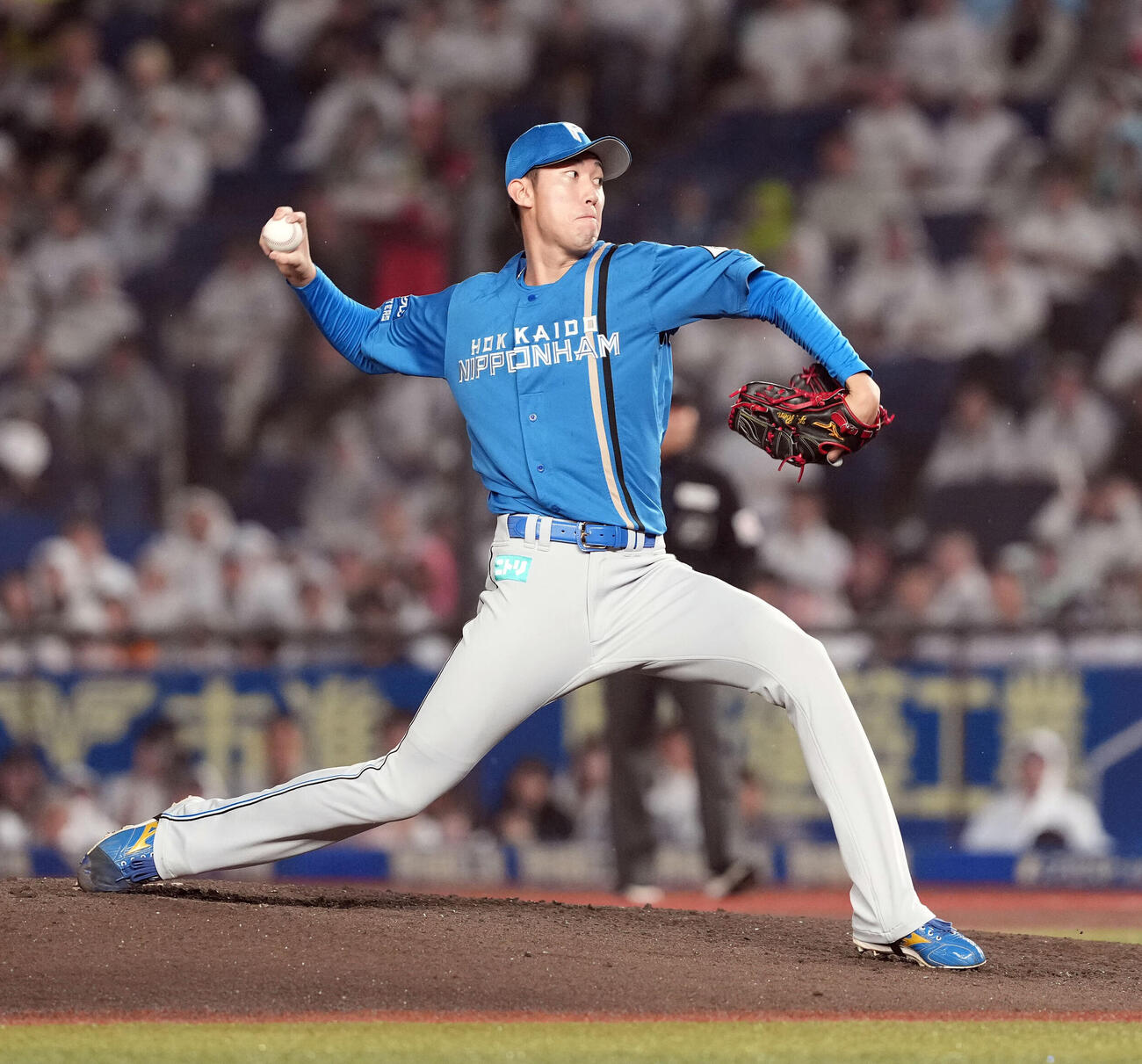 ロッテ対日本ハム　日本ハム先発の福島蓮（撮影・たえ見朱実）