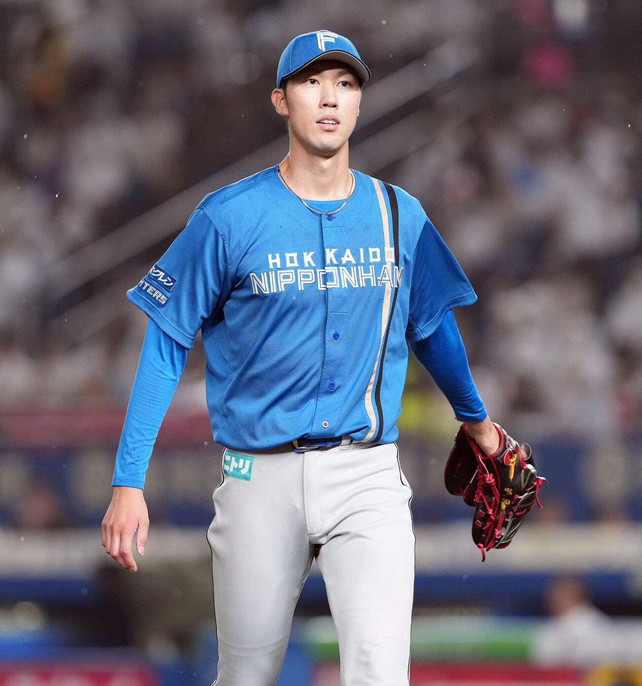 ロッテ対日本ハム　1回を無失点に抑えた日本ハムの先発福島蓮（撮影・たえ見朱実）
