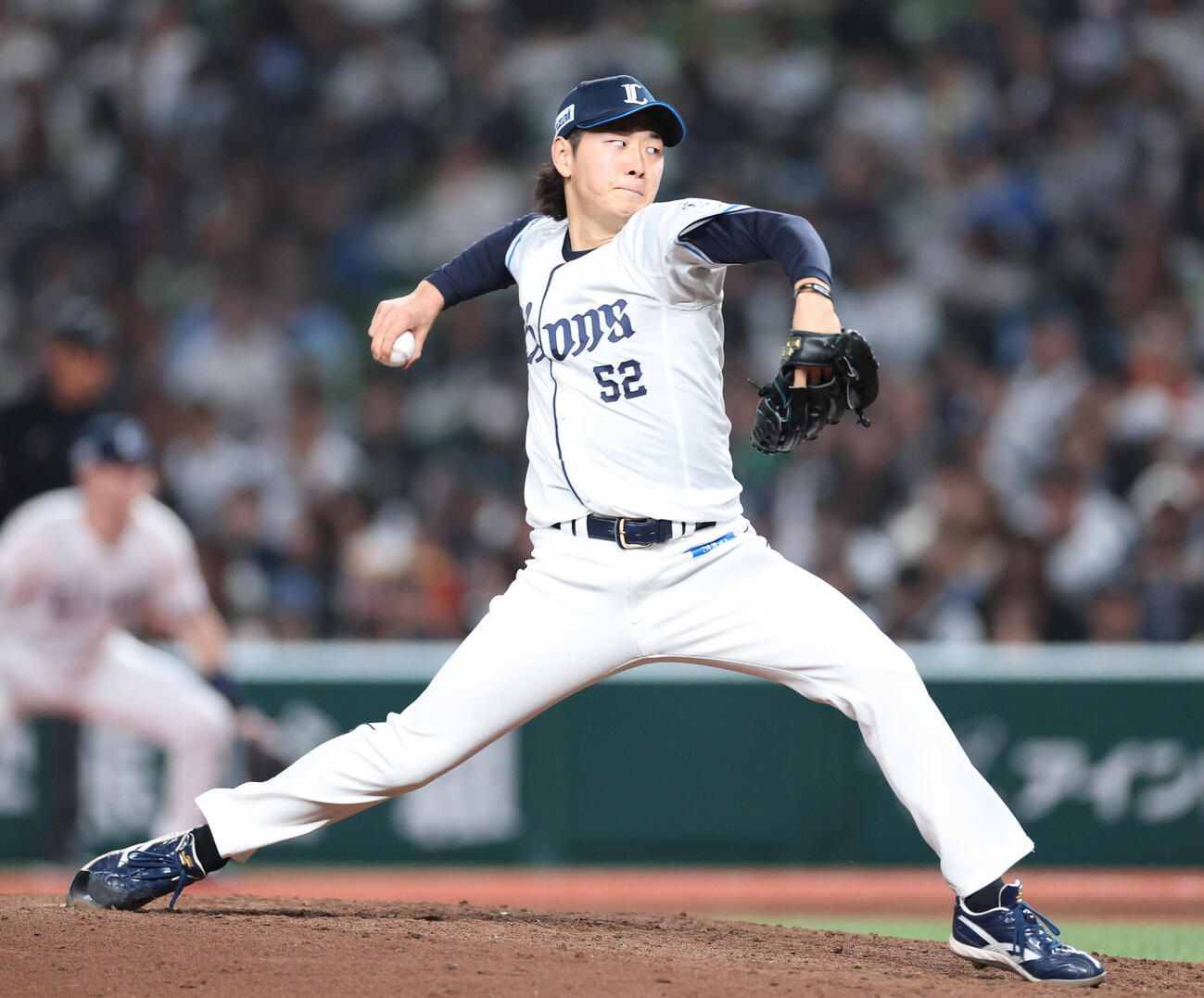 西武オリックス　西武2番手で登板し力投する篠原響（撮影・増田悦実）