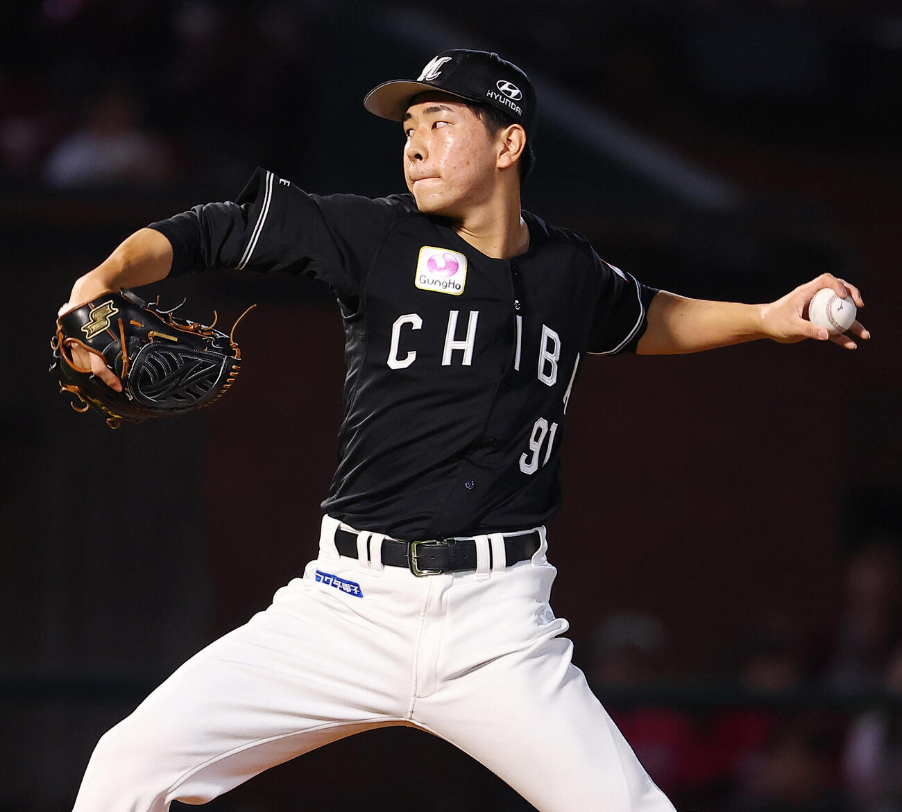 楽天対ロッテ　ロッテ先発の吉川悠斗（撮影・野上伸悟）