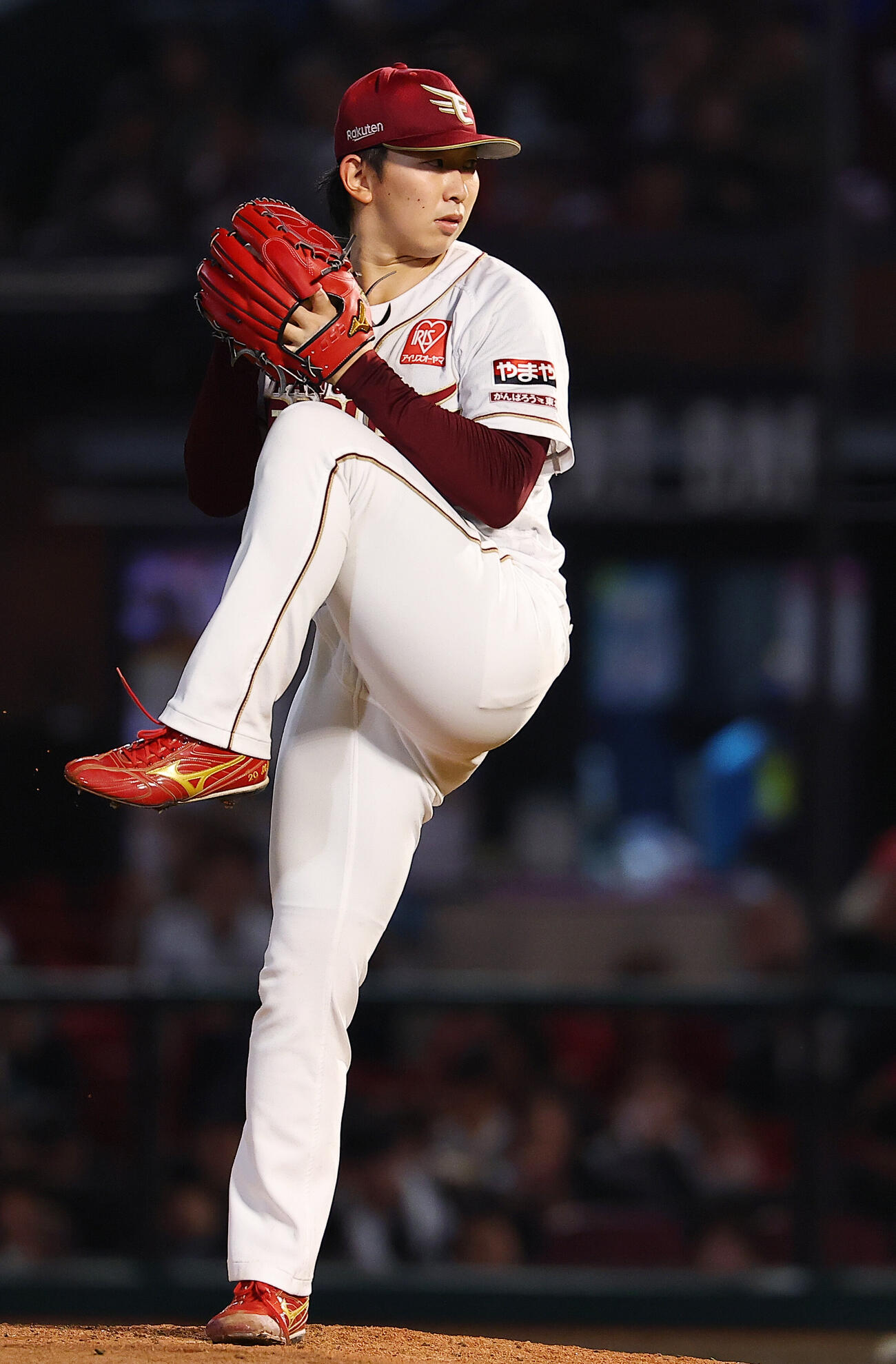 楽天対ロッテ　楽天先発の伊藤樹（撮影・野上伸悟）