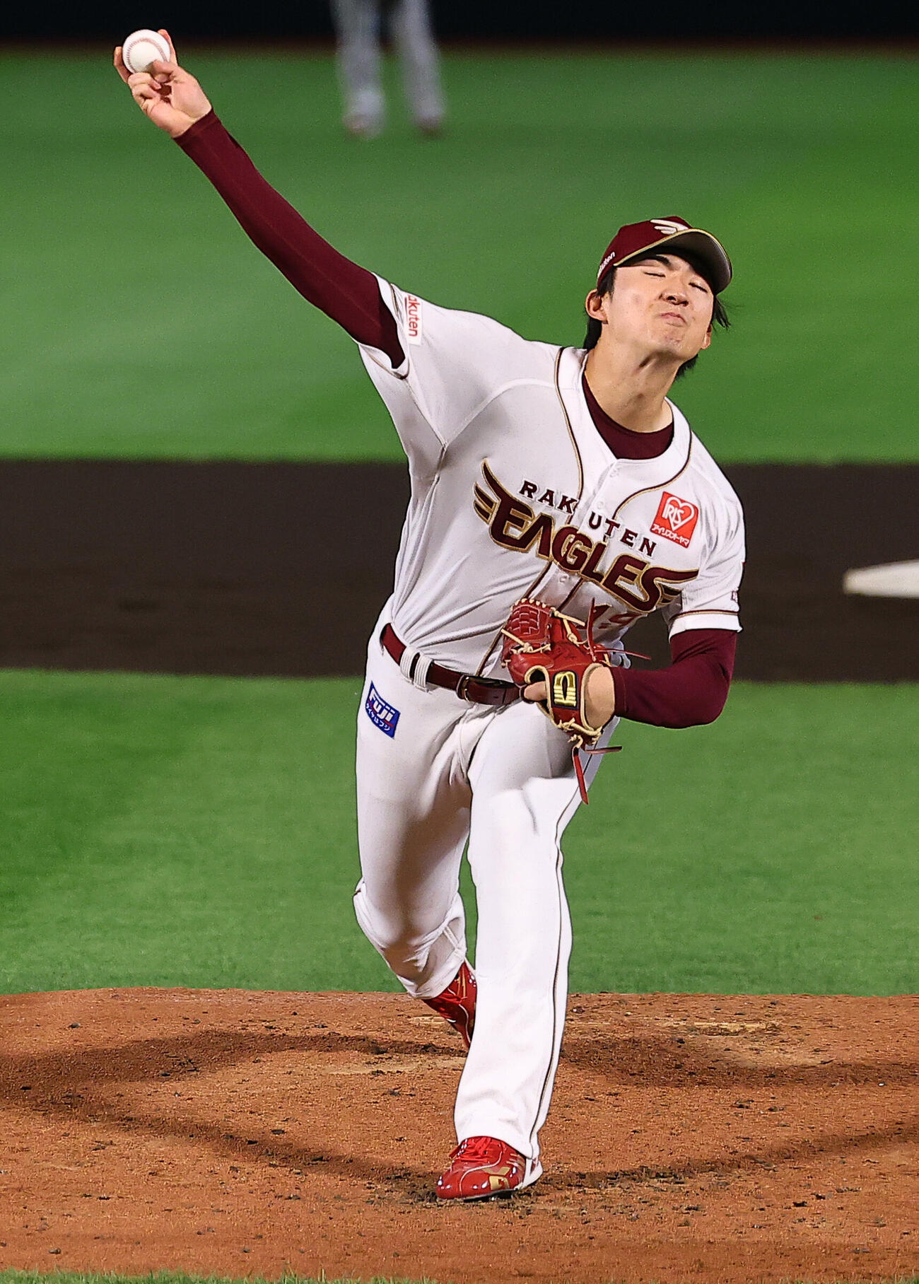 楽天対ロッテ　楽天先発の荘司康誠（撮影・野上伸悟）