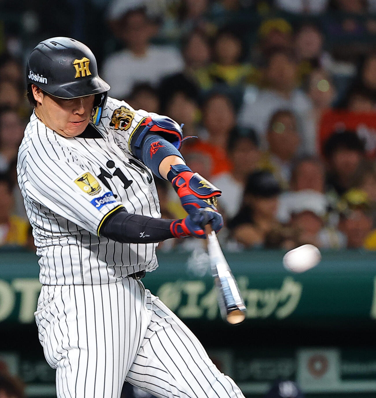 阪神対ヤクルト　2回裏阪神1死、大山悠輔は先制本塁打を放つ（撮影・上田博志）