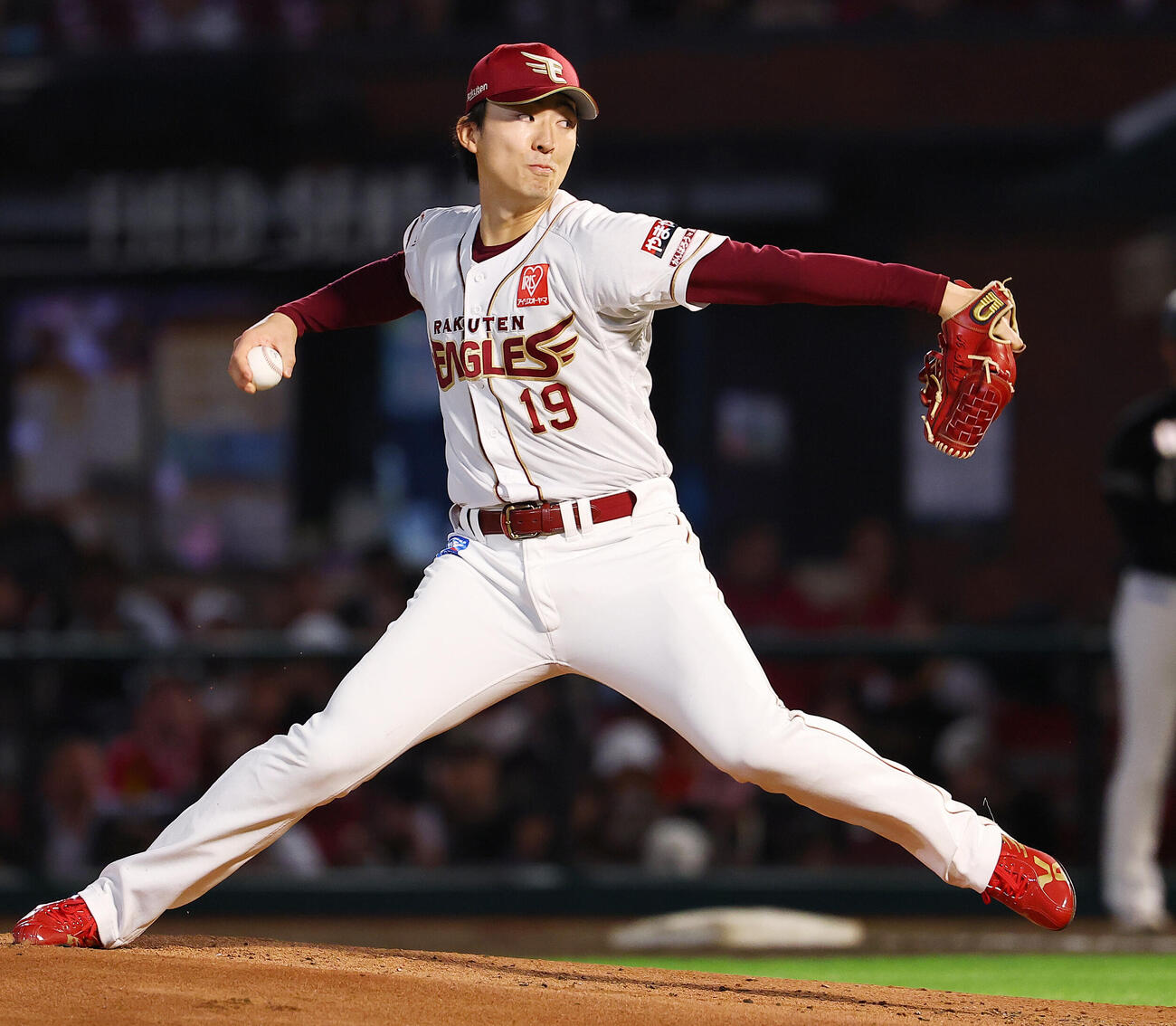 楽天対ロッテ　楽天先発の荘司康誠（撮影・野上伸悟）