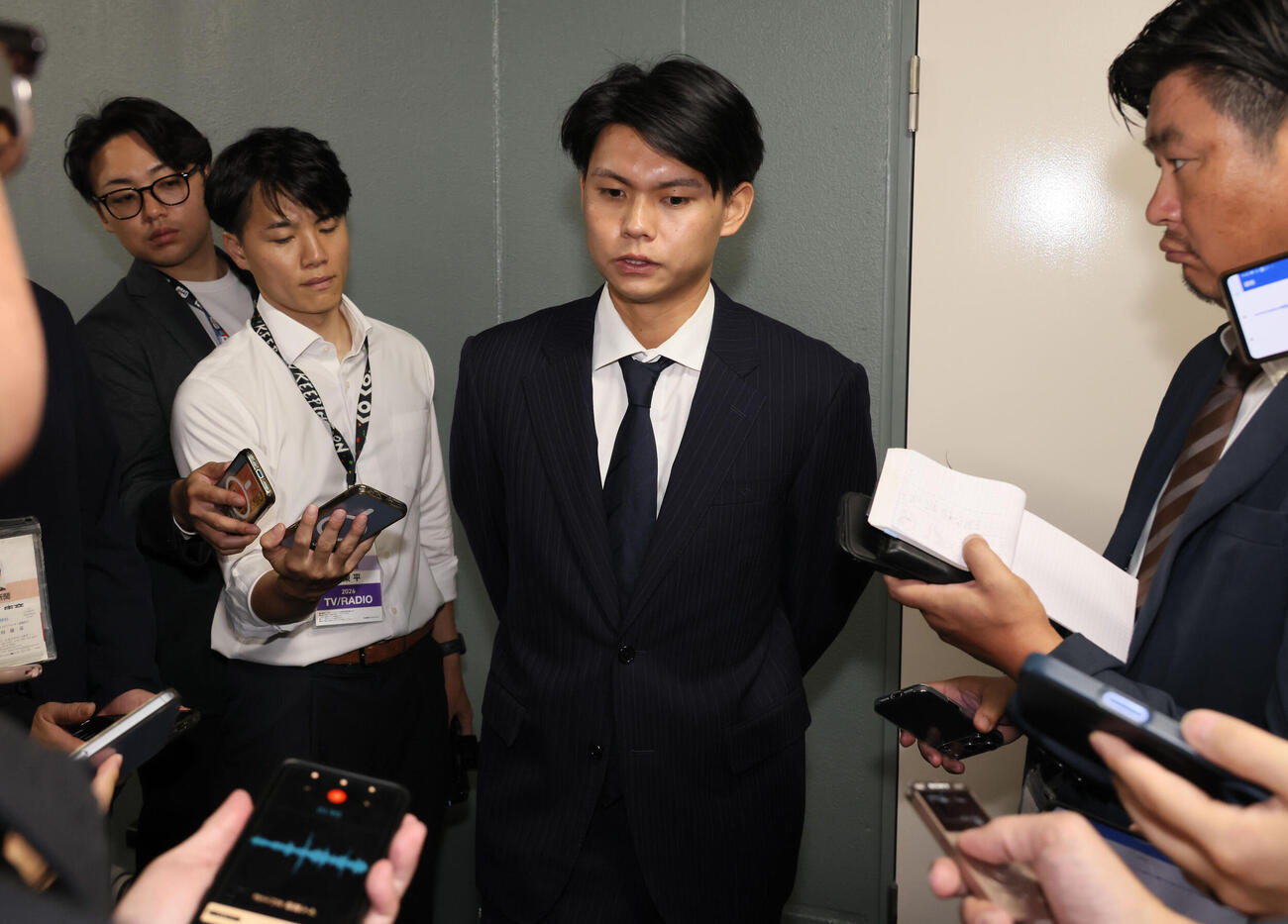 戦力外通告された広島前川誠太（撮影・加藤孝規）