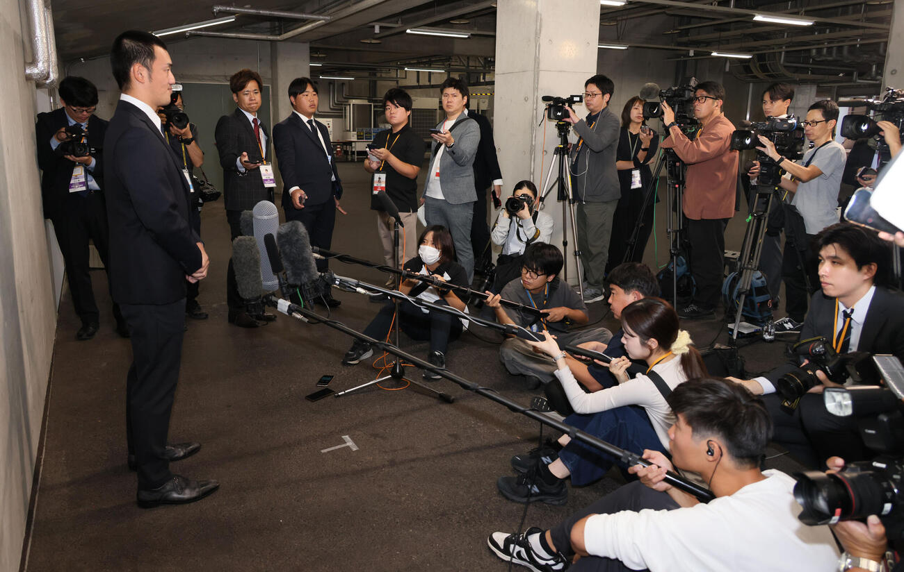 戦力外通告された広島矢野雅哉（撮影・加藤孝規）