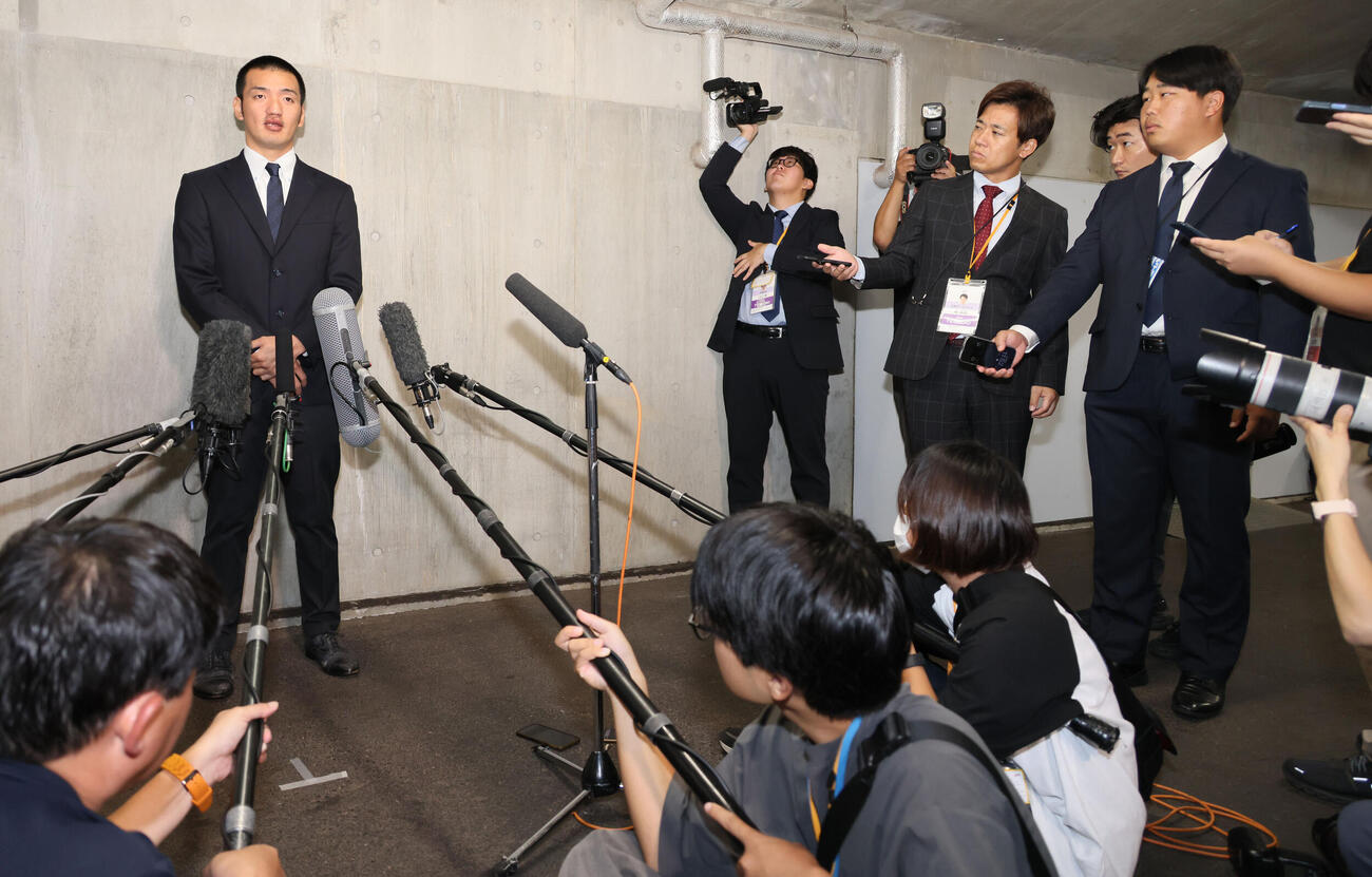 戦力外通告された広島矢野雅哉（撮影・加藤孝規）