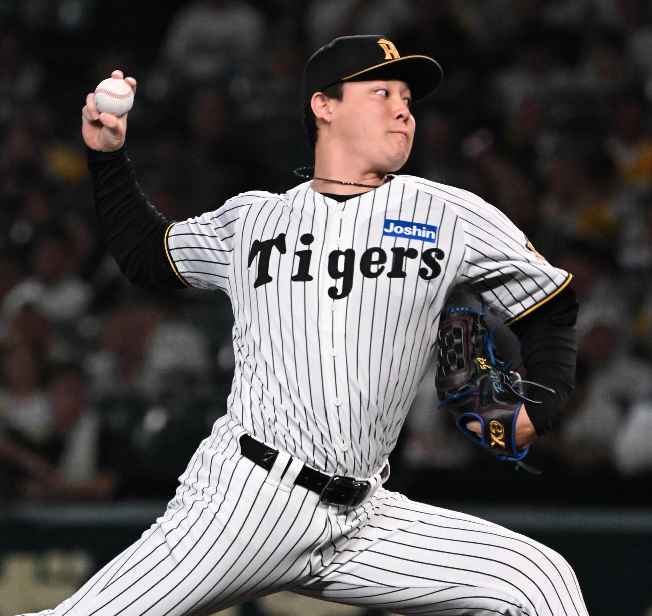 阪神対巨人　阪神2番手の木下里都（撮影・石井愛子）