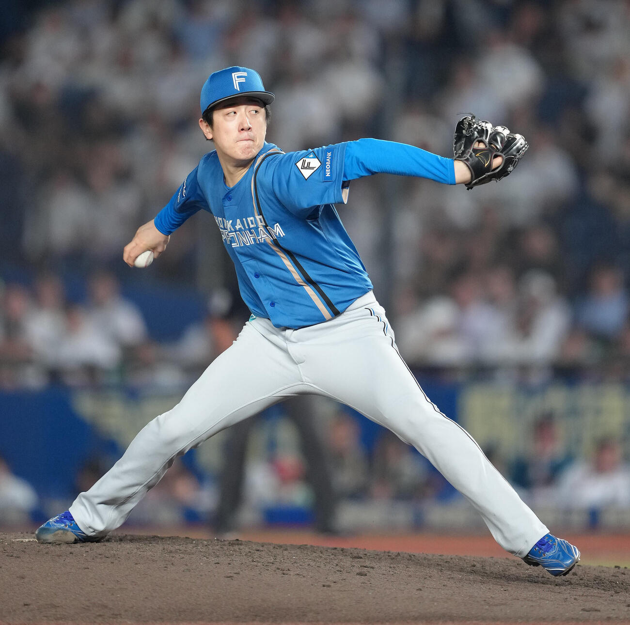 ロッテ対日本ハム　5回無失点で13勝目を挙げた日本ハム北山亘基（撮影・足立雅史）