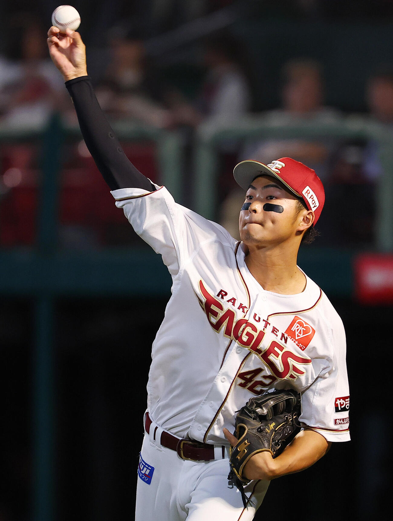 楽天対ソフトバンク　9番左翼で先発出場の楽天阪上翔也（撮影・野上伸悟）