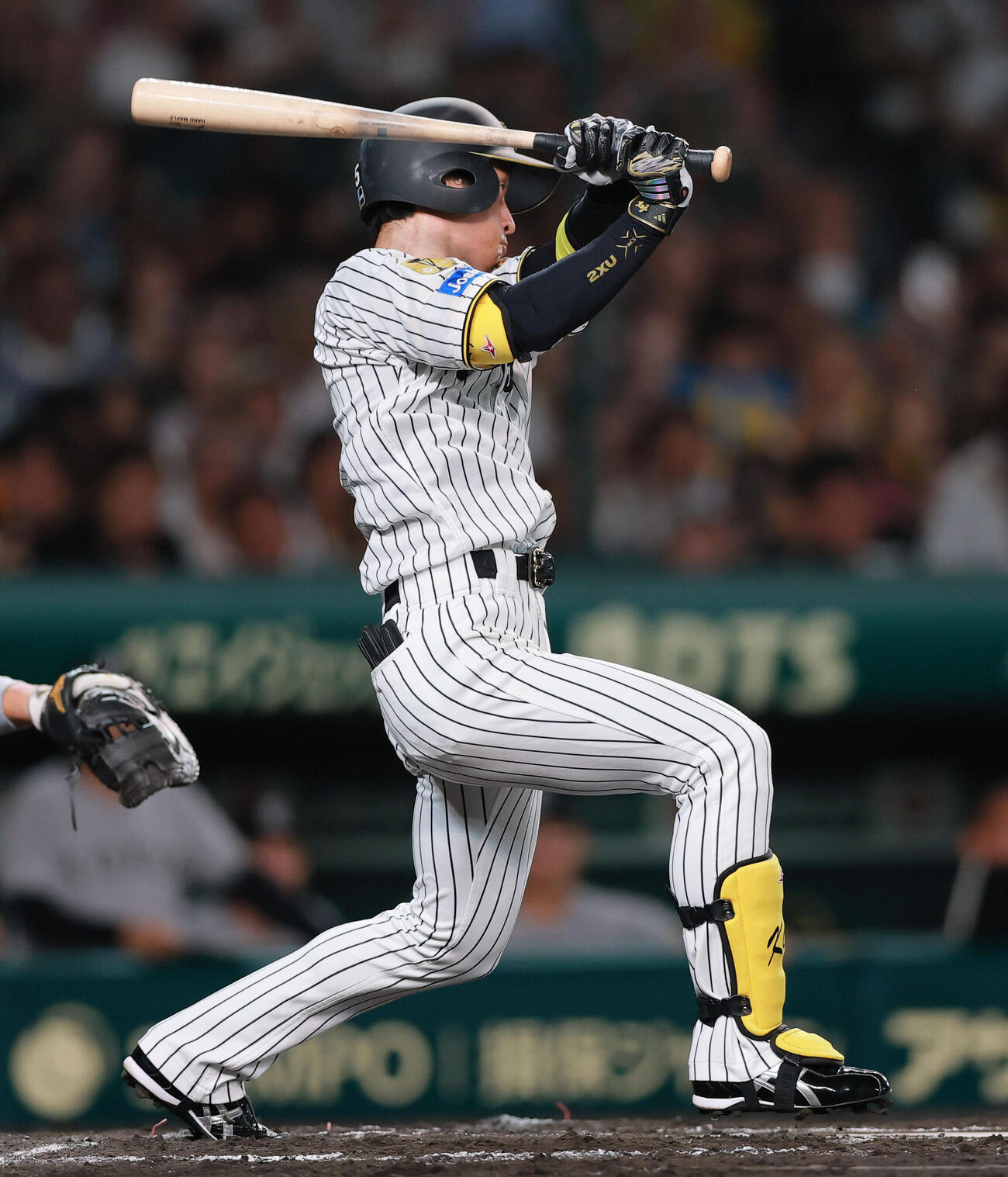 阪神対巨人　7回裏阪神無死、近本光司は安打を放つ（撮影・上山淳一）