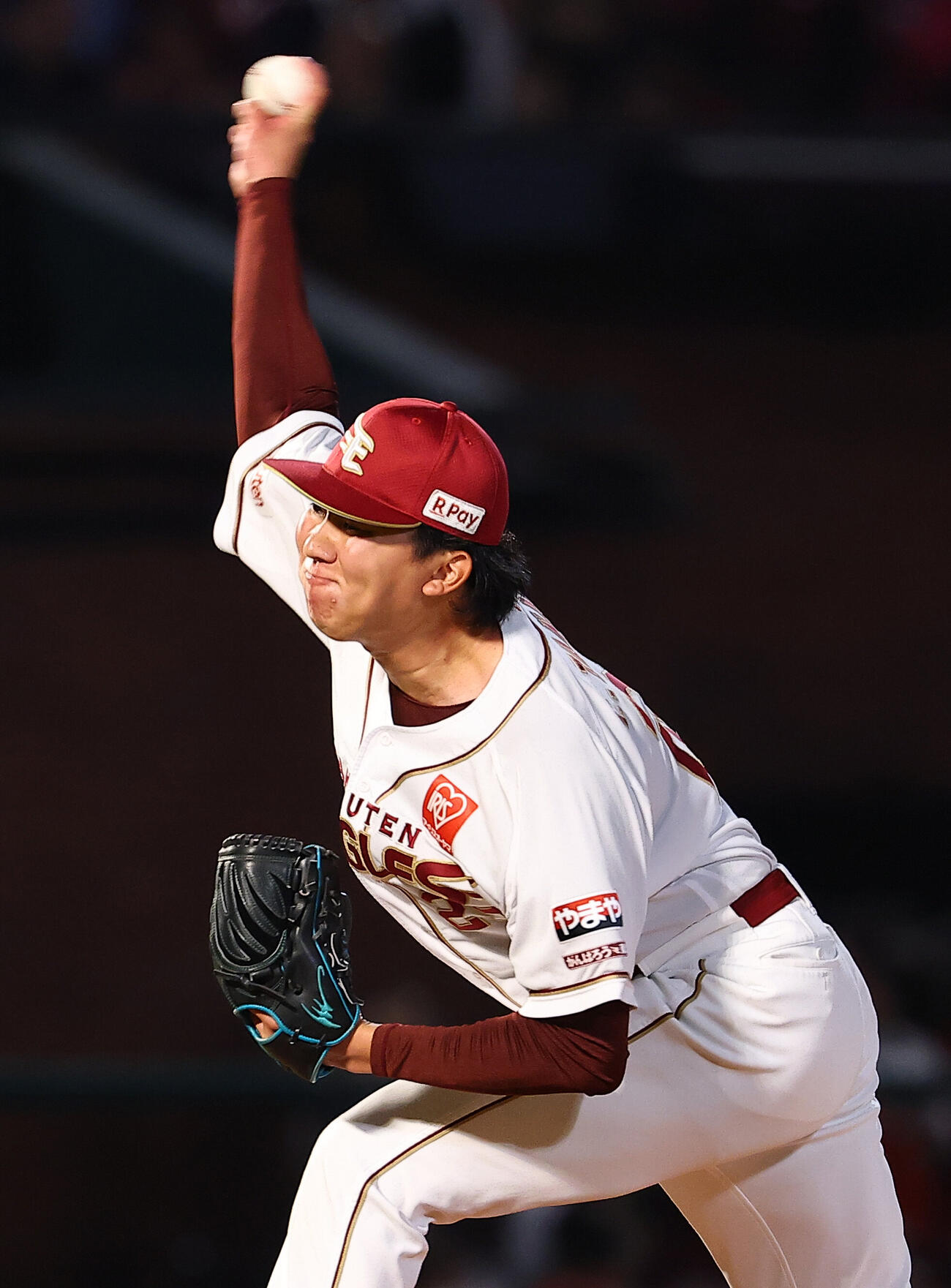 楽天対ソフトバンク　力投する楽天田中千晴（撮影・野上伸悟）