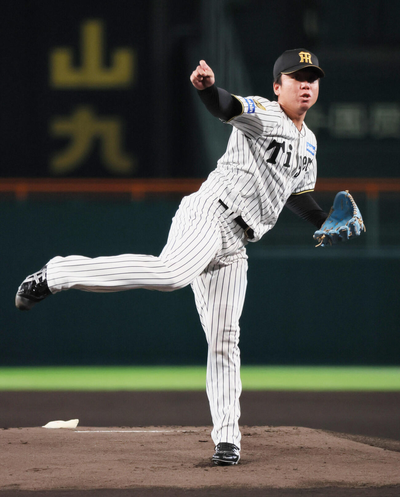 阪神対巨人　力投する阪神先発の村上頌樹（撮影・宮崎幸一）