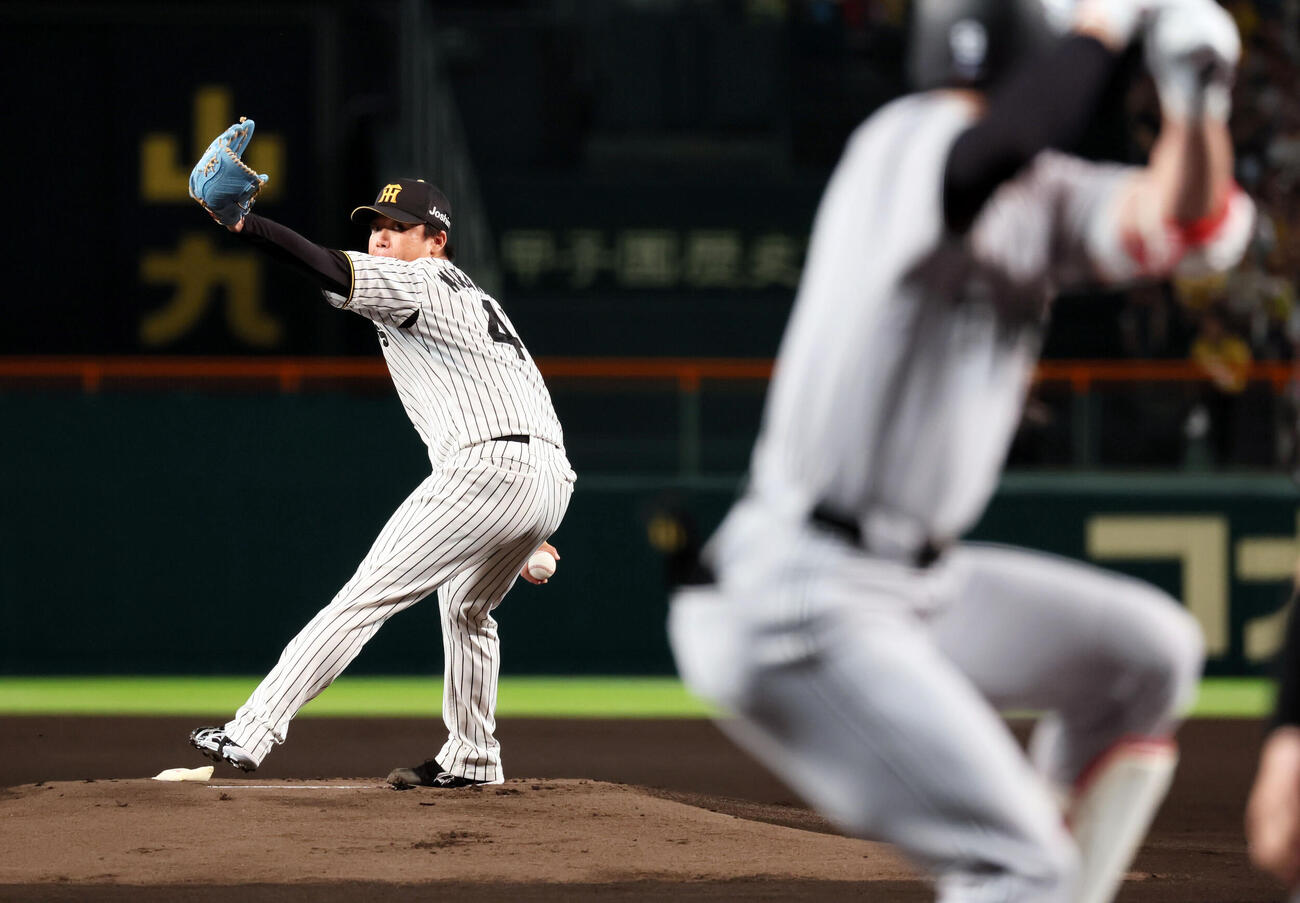 阪神対巨人　阪神先発の村上頌樹（撮影・宮崎幸一）