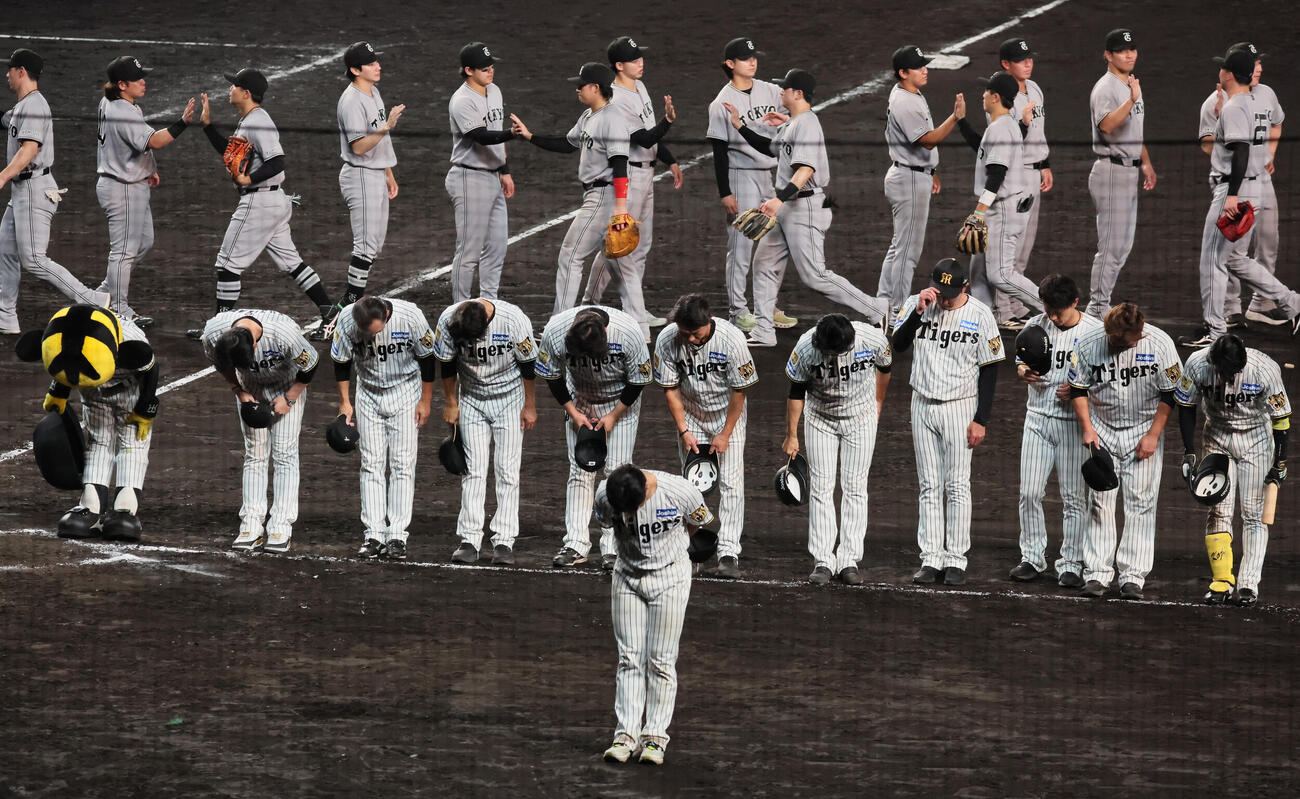 1日巨人戦で引き分けM2となった阪神
