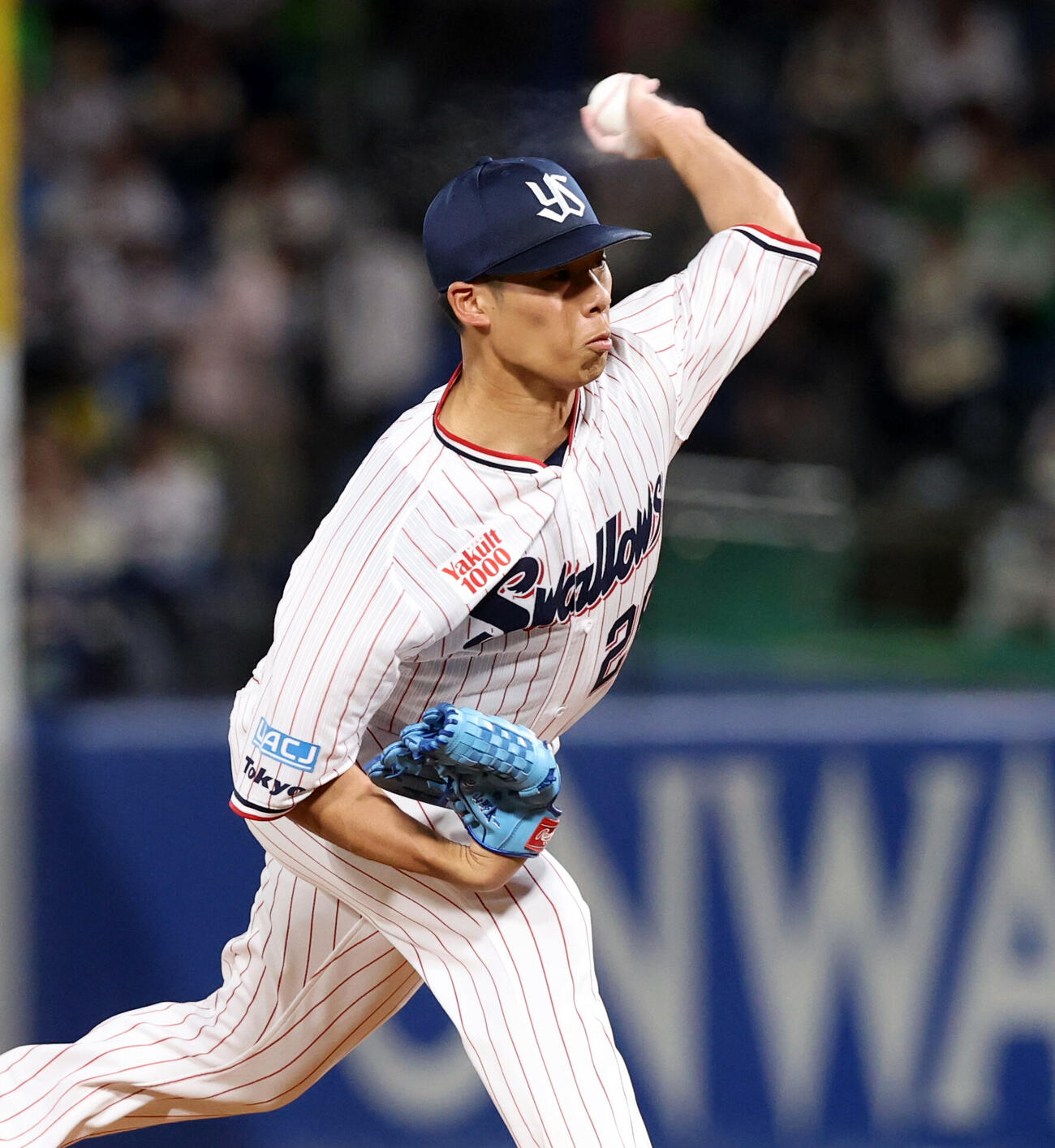 ヤクルト対巨人　ヤクルト先発の山野太一（撮影・浅見桂子）