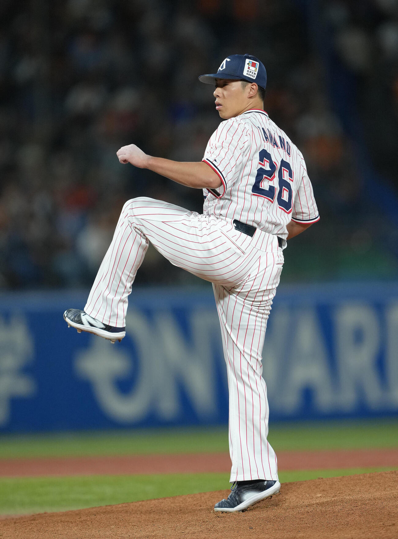 ヤクルト対巨人　ヤクルト先発の山野太一（撮影・足立雅史）