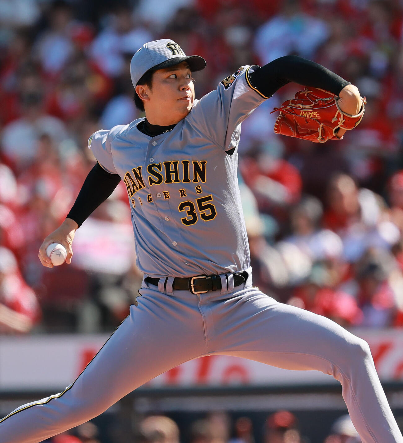 広島対阪神　阪神先発の才木浩人（撮影・上山淳一）