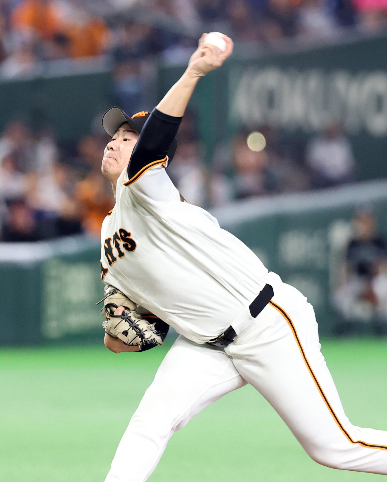 巨人対DeNA　巨人先発の井上温大（撮影・浅見桂子）