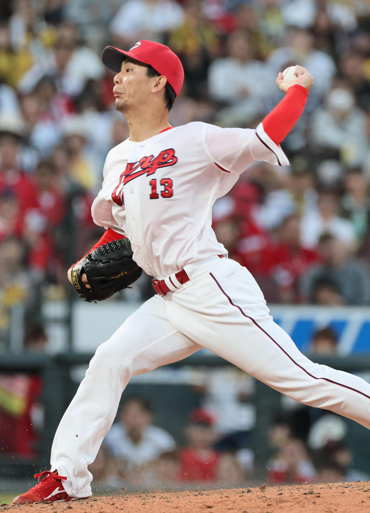 広島対阪神　9回表阪神、広島抑えの森浦大輔（撮影・加藤孝規）
