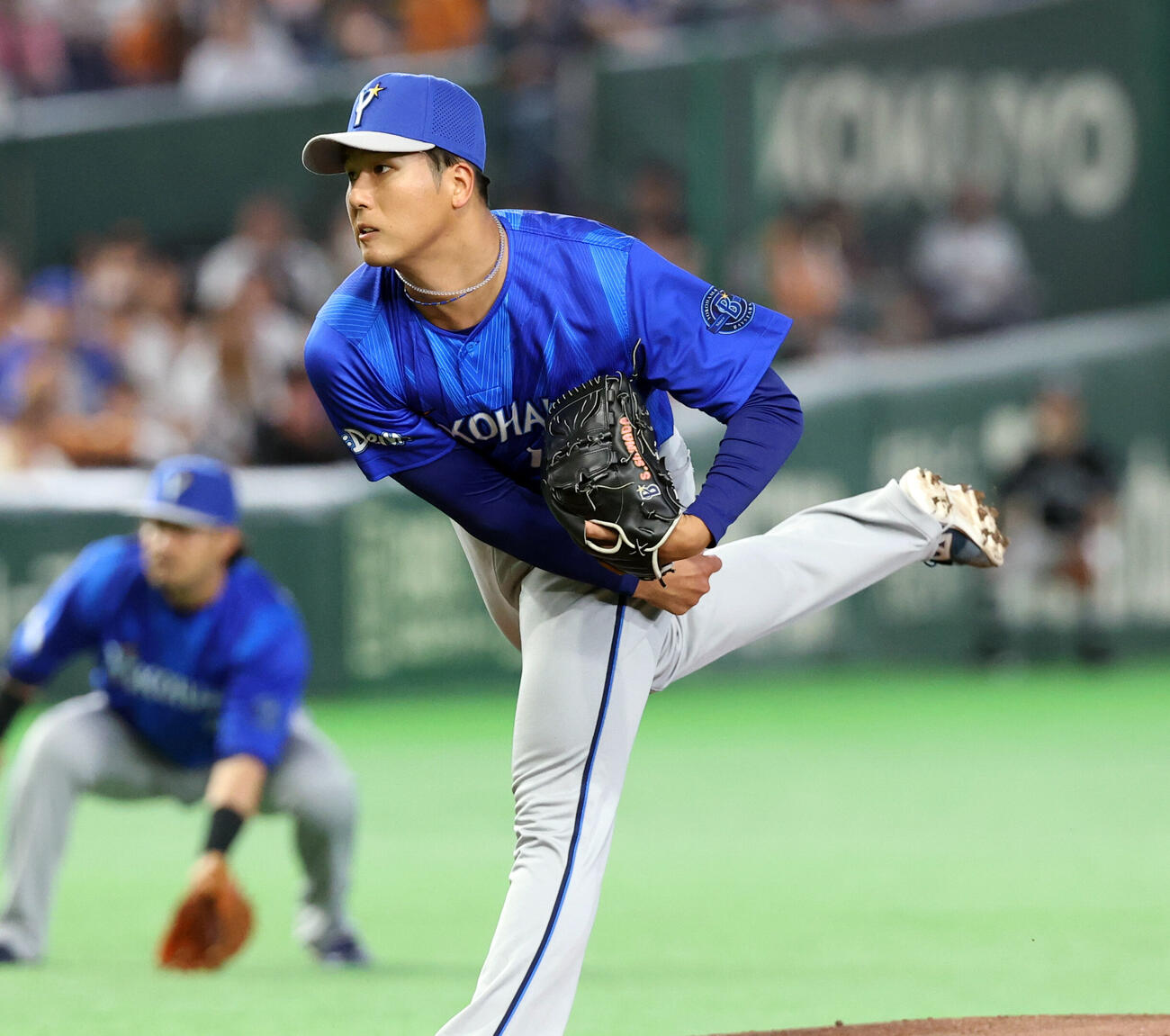 巨人対DeNA DeNA先発の島田舜也（撮影・浅見桂子）