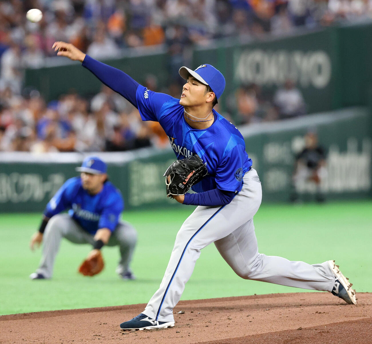 巨人対DeNA DeNA先発の島田舜也（撮影・浅見桂子）
