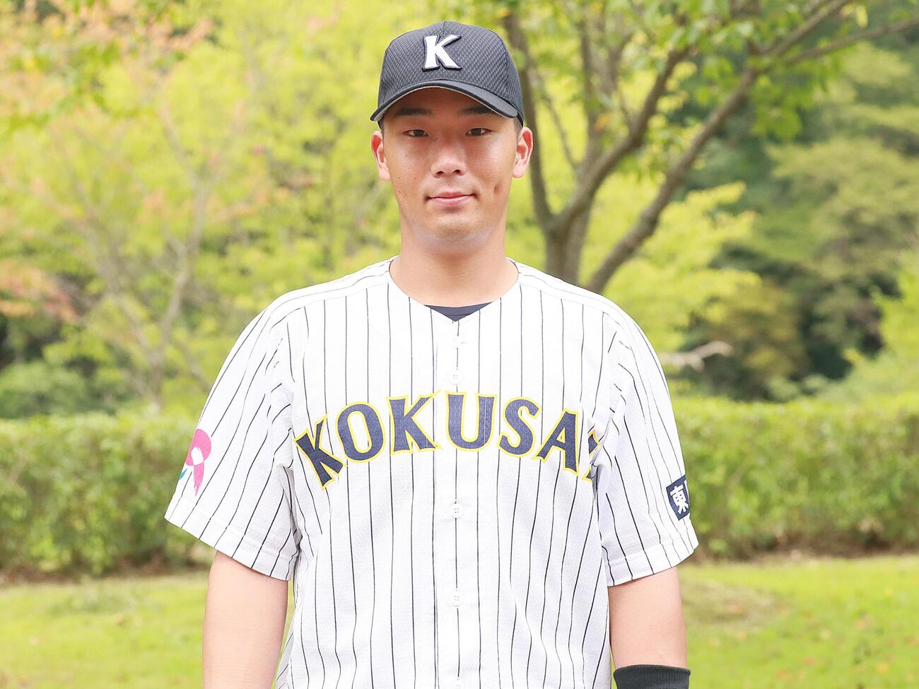 5年越しのプロ入りを意気込む東日本国際大・黒田義信外野手（撮影・高橋香奈）
