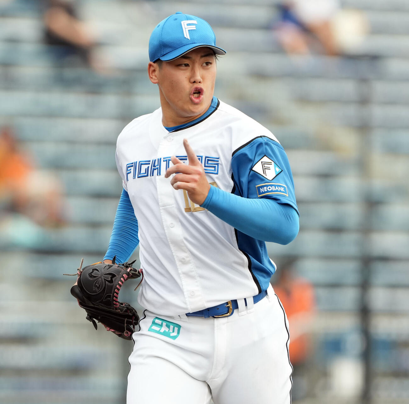 日本ハム対巨人　4回からマウンドに上がり無失点に抑えた日本ハム渋谷純希（撮影・たえ見朱実）