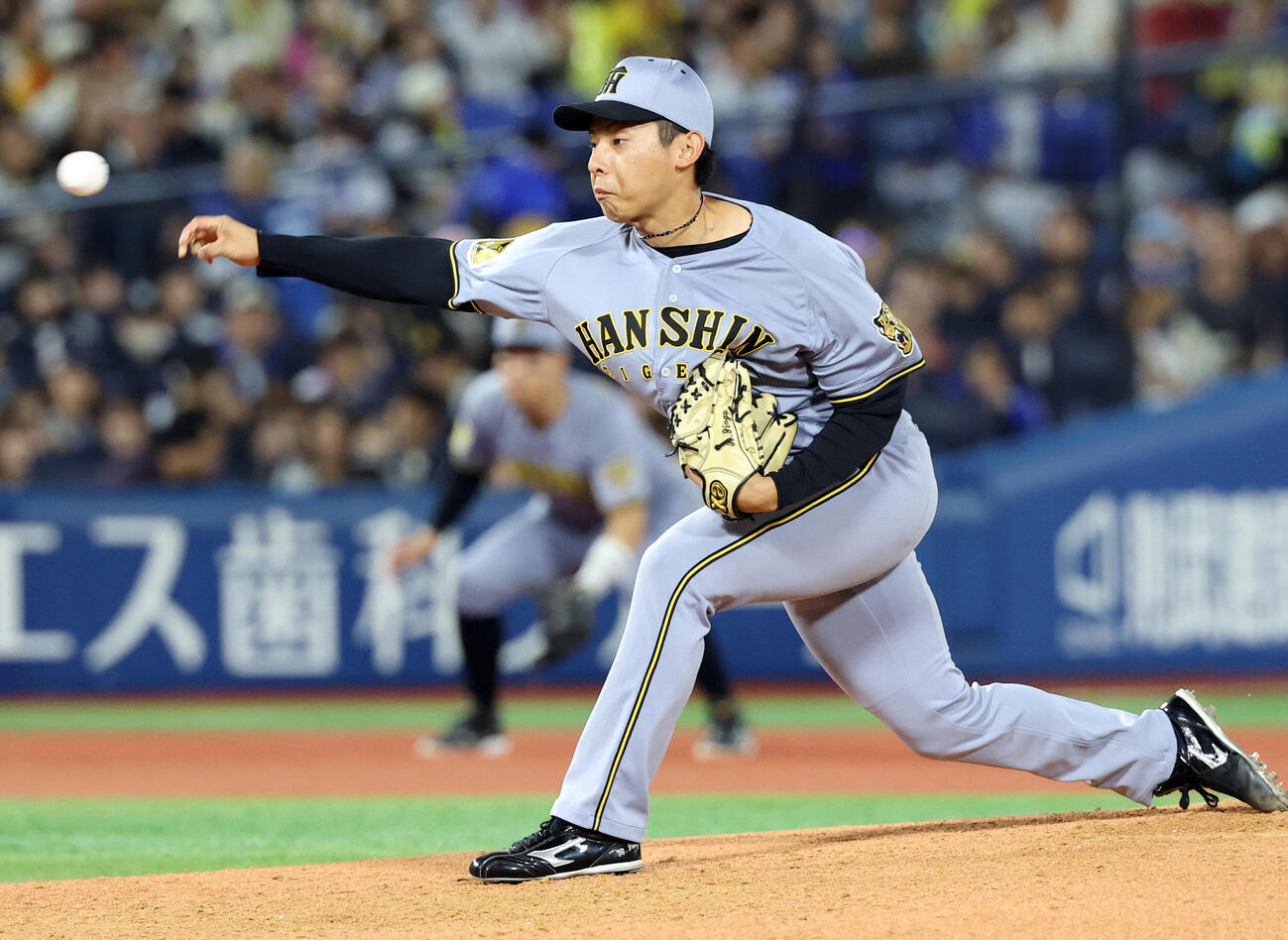 DeNA対阪神　6回裏DeNAの攻撃で登板した神宮僚介（撮影・浅見桂子）