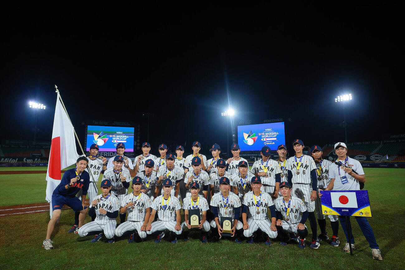 「ラグザスpresents WBSC U－15野球ワールドカップ2026」（メキシコ・メリダ）で3位となった侍ジャパンU－15日本代表（写真提供：NPBエンタープライズ）