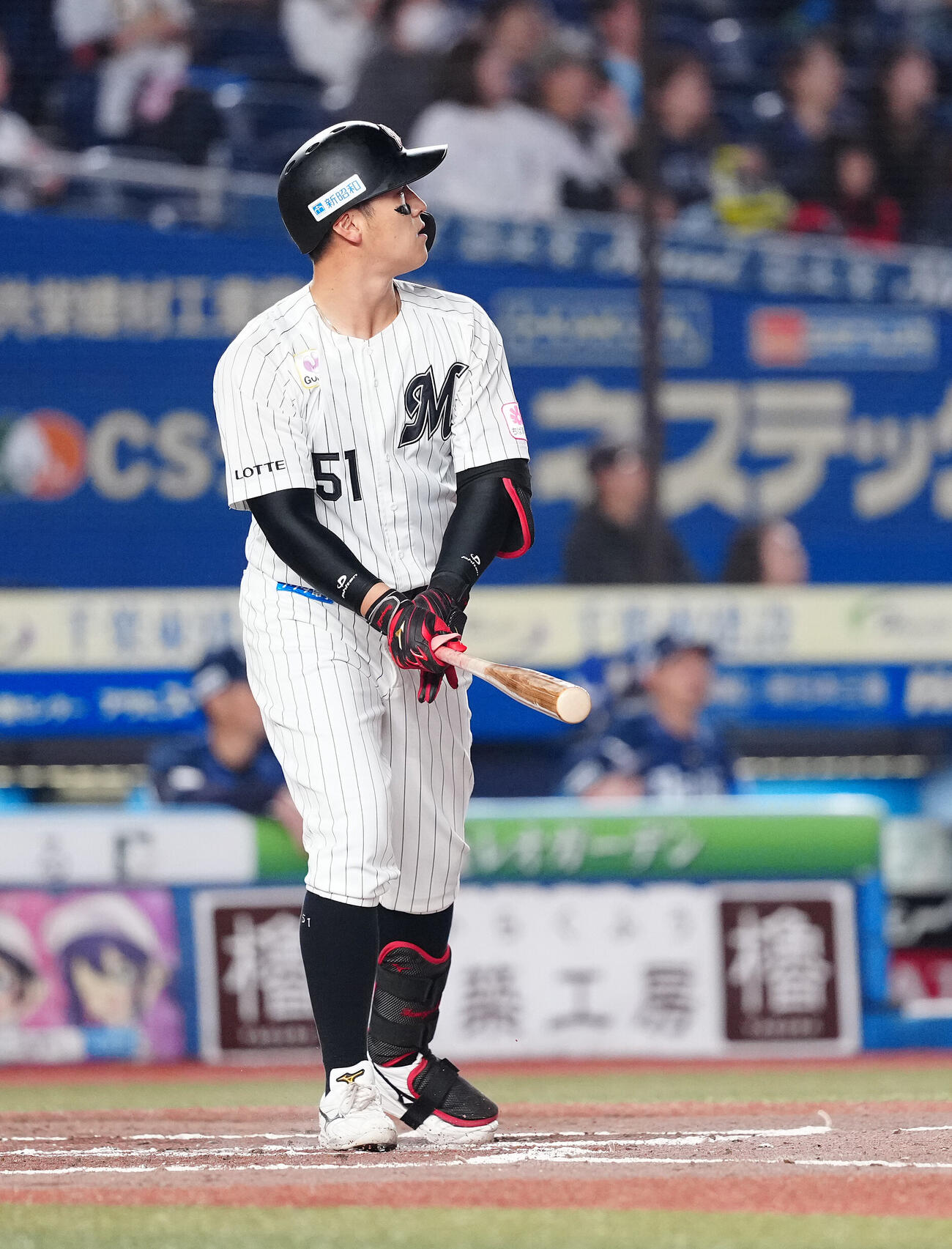 ロッテ対西武　3回裏ロッテ無死、先制本塁打を放つ山口航輝（撮影・鈴木みどり）