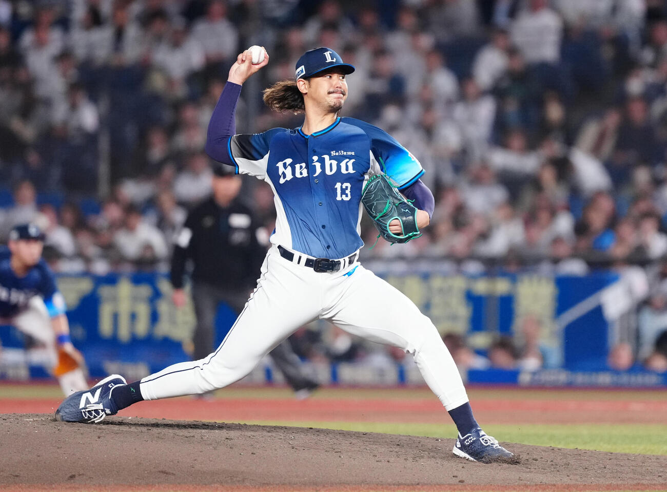 ロッテ対西武　先発し力投する西武高橋光成（撮影・鈴木みどり）