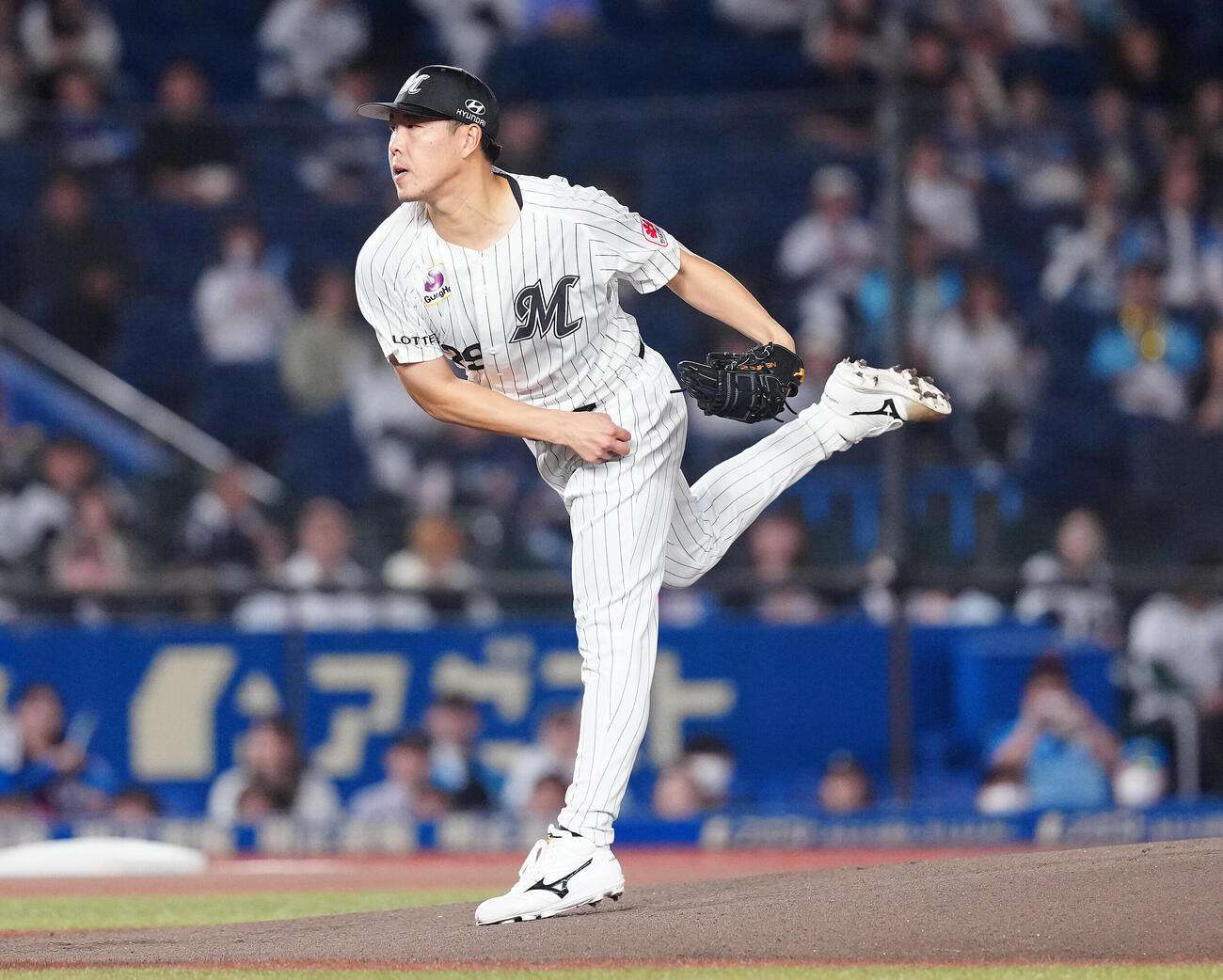 ロッテ対西武　先発し力投するロッテ西野勇士（撮影・鈴木みどり）