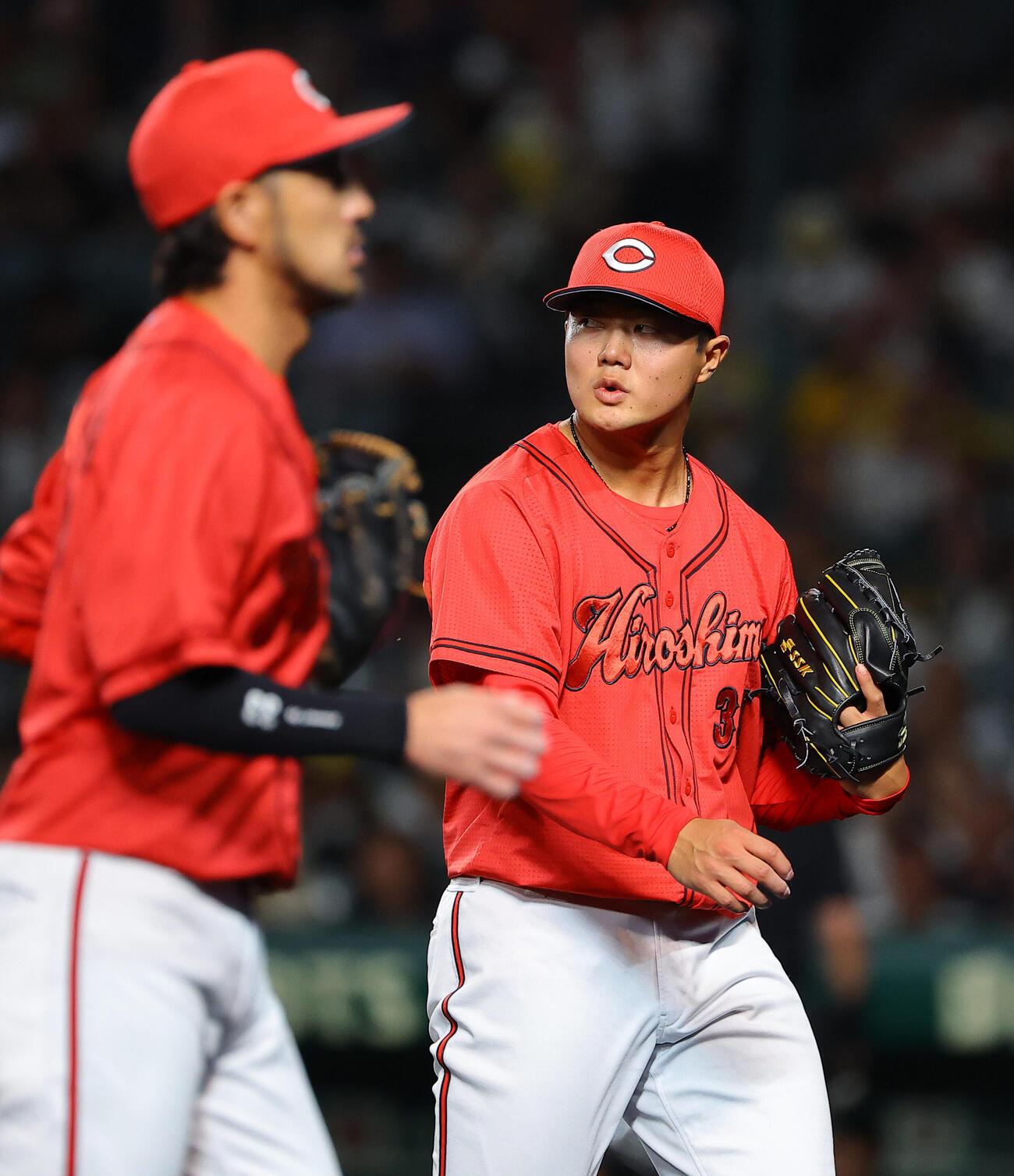 阪神対広島　工藤泰己は2回2失点で降板する（撮影・上田博志）