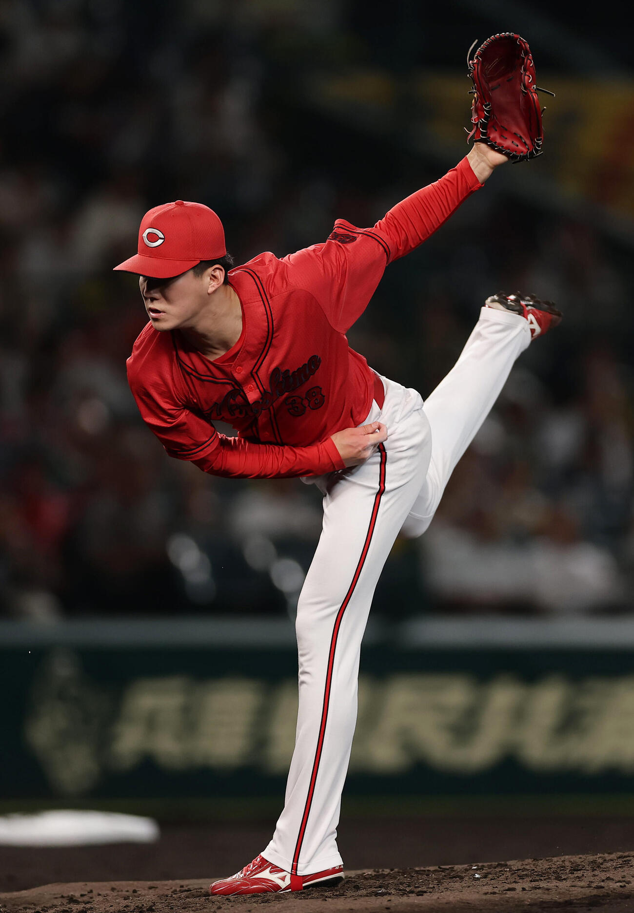 阪神対広島　広島2番手の赤木晴哉（撮影・前田充）