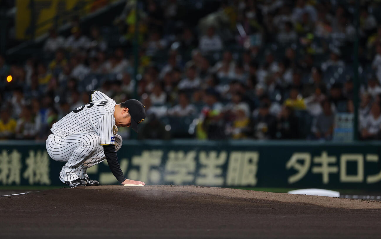 阪神対広島　引退試合のマウンドに上がる西勇輝（撮影・上田博志）