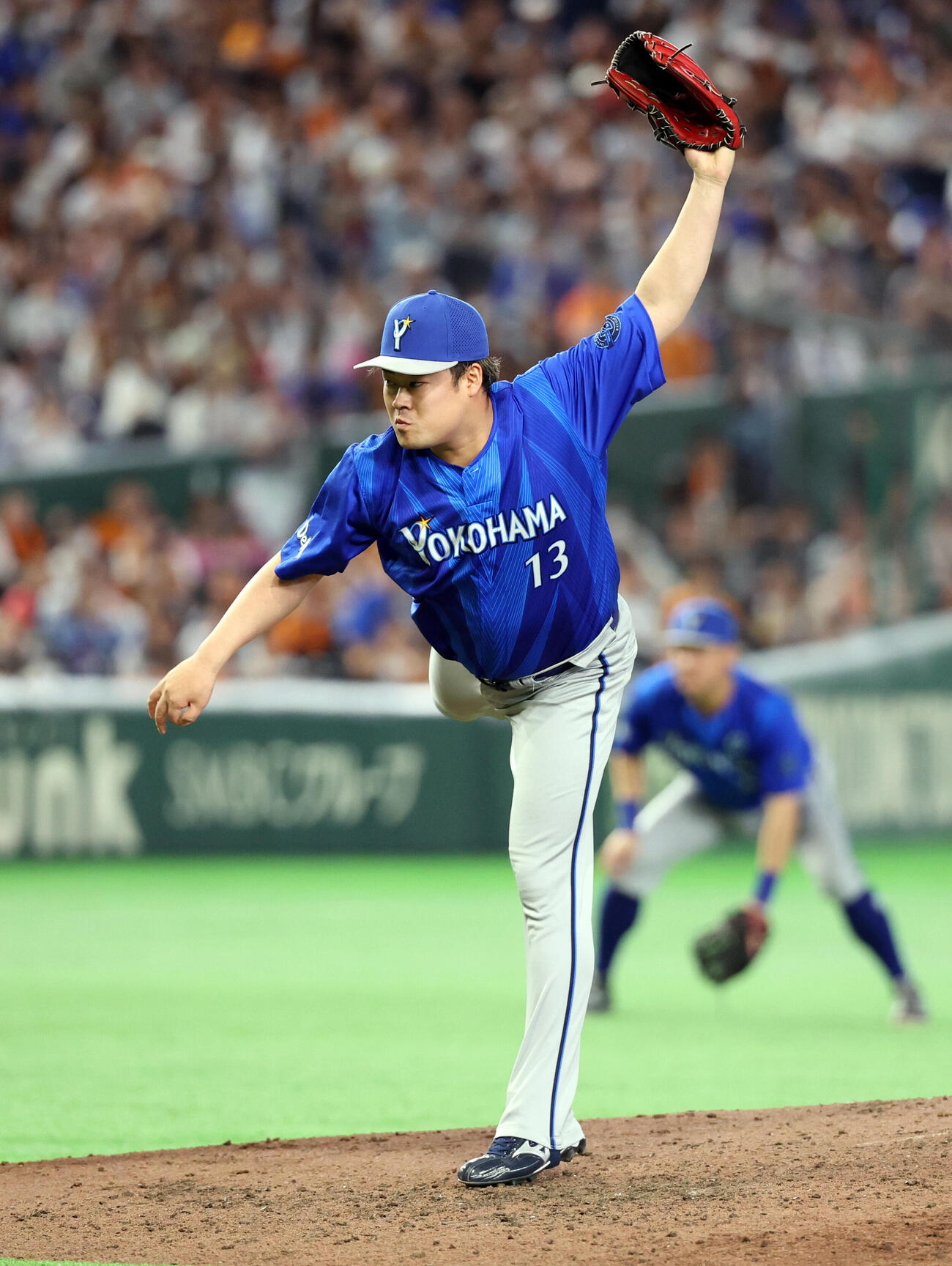 力投するDeNA伊勢大夢（2026年10月撮影）