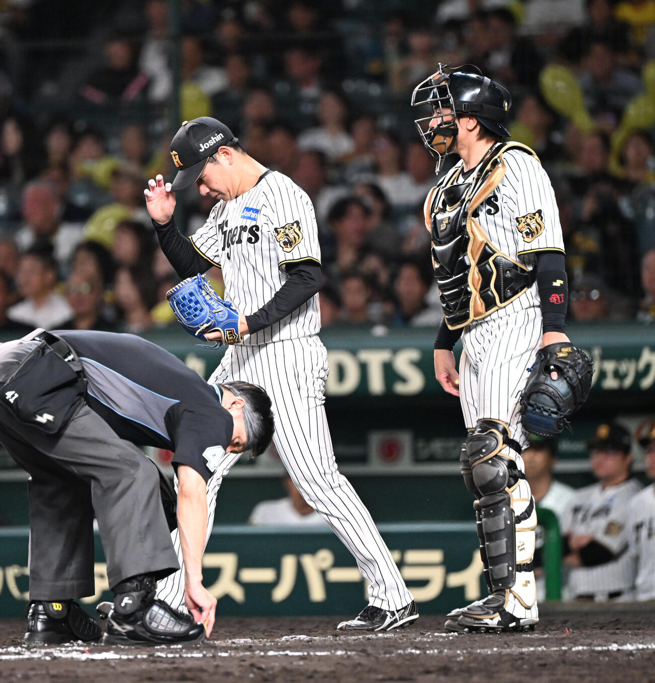 阪神対ヤクルト　7回表ヤクルト1死二、三塁、岩田に2点適時打を浴びた下村海翔（撮影・和賀正仁）