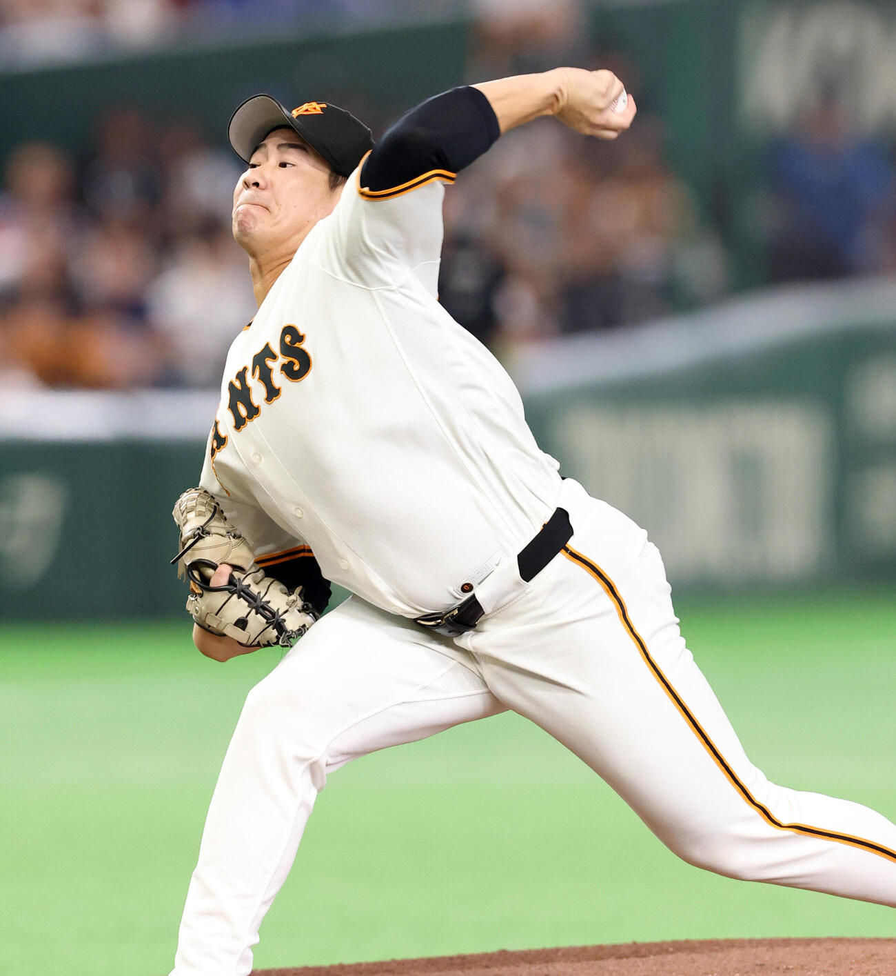巨人対DeNA　巨人先発の井上温大（撮影・浅見桂子）