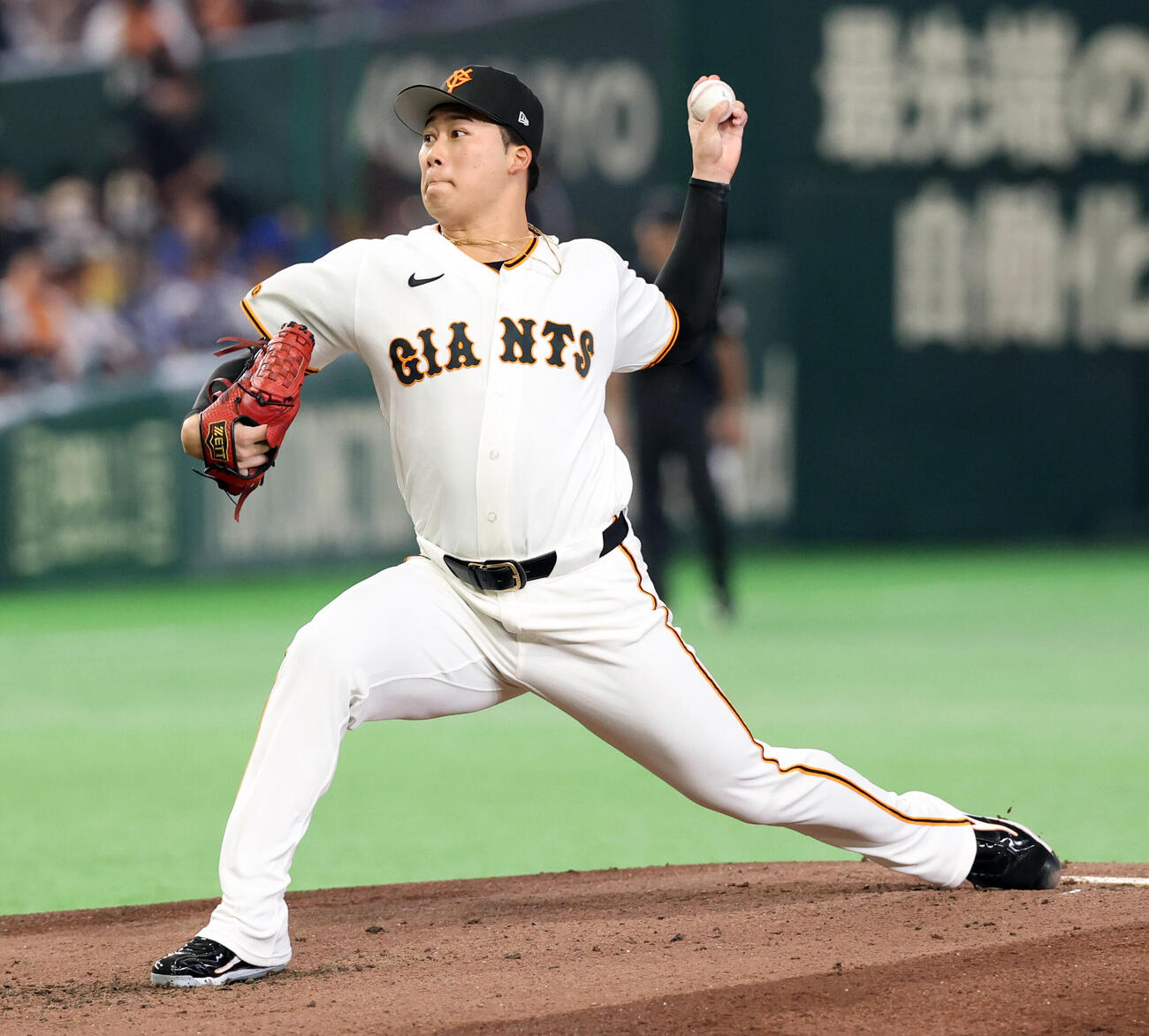 巨人対DeNA 3回表DeNAの攻撃で登板した代木大和）（撮影・浅見桂子）