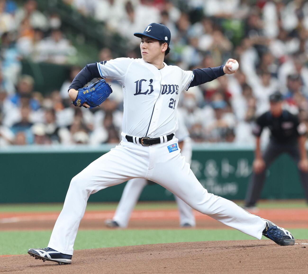 西武対日本ハム　西武先発の武内夏暉（撮影・黒川智章）