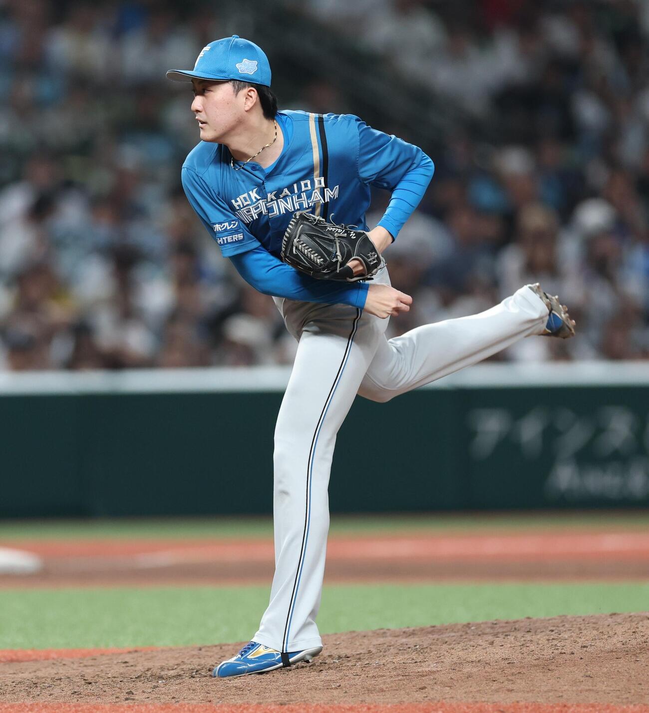 西武対日本ハム　9回に登板の柳川大晟（撮影・黒川智章）
