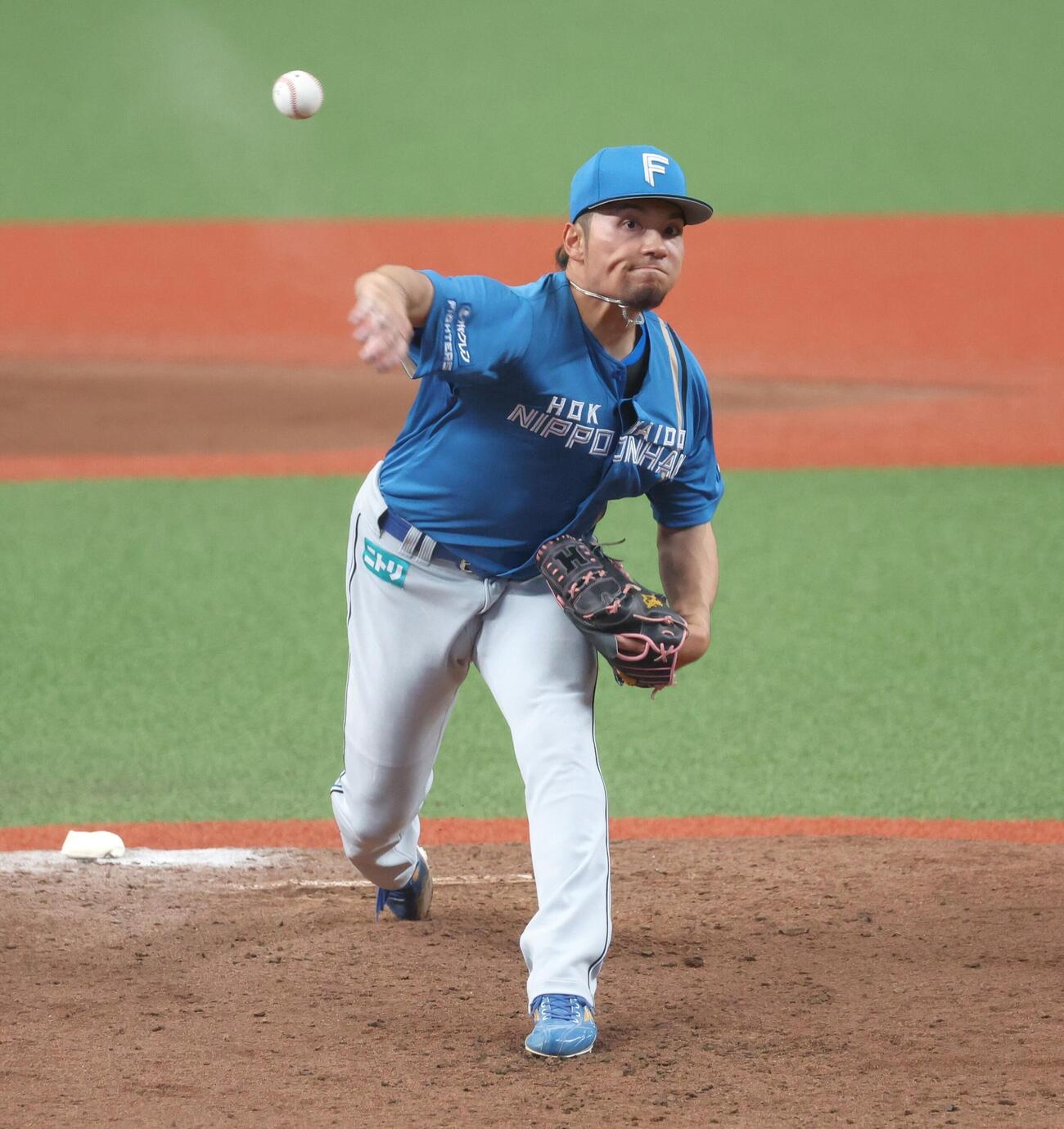 西武対日本ハム　力投する伊藤大海（撮影・黒川智章）