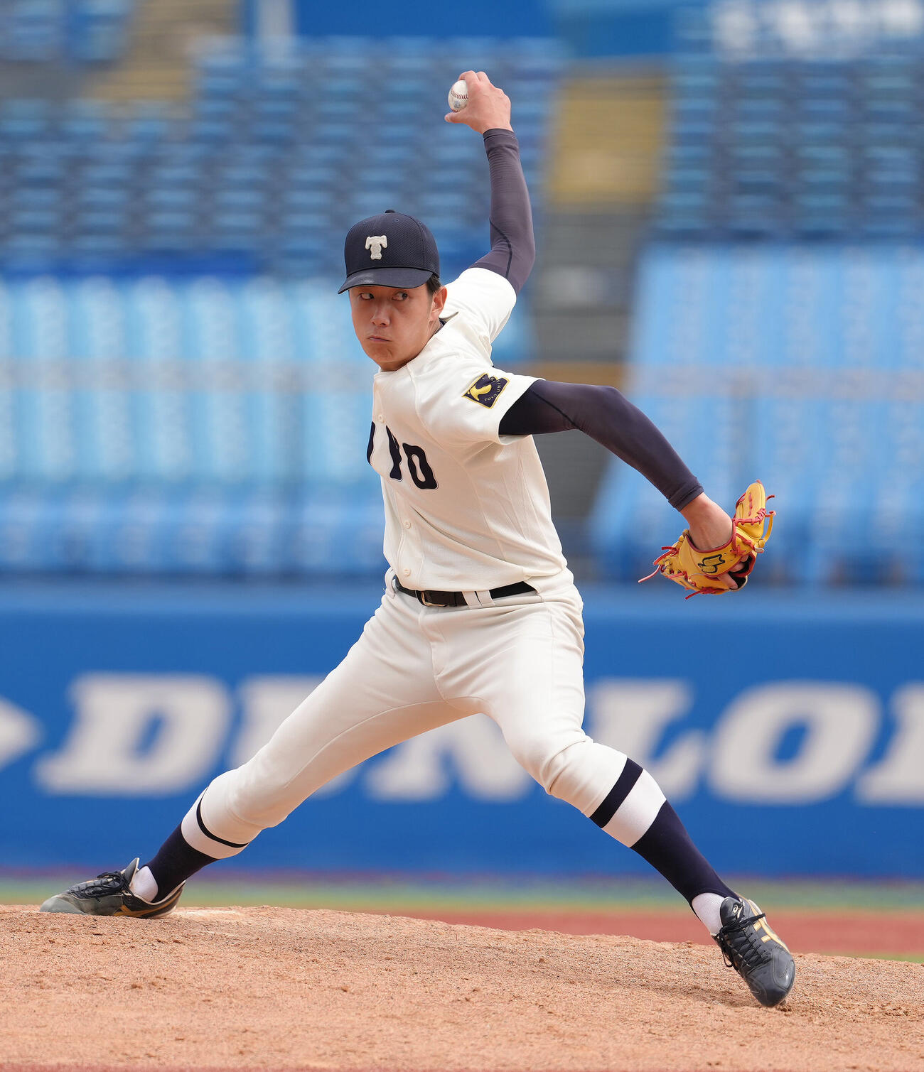 中大対東洋大　完封勝利を挙げた東洋大・石沢順平（撮影・足立雅史）