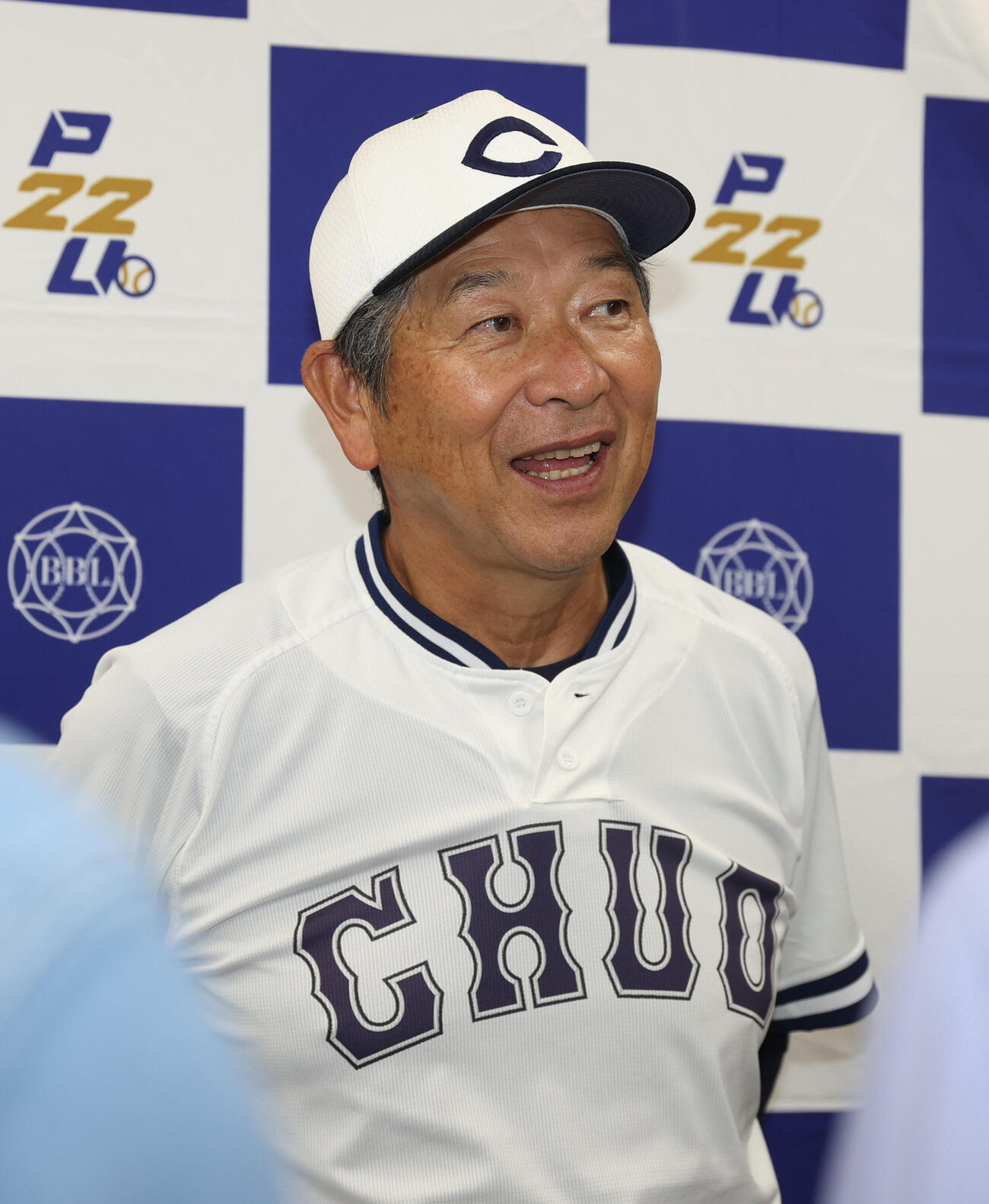 東洋大対中大　勝利した中大・清水達也監督は会見する（撮影・柴田隆二）