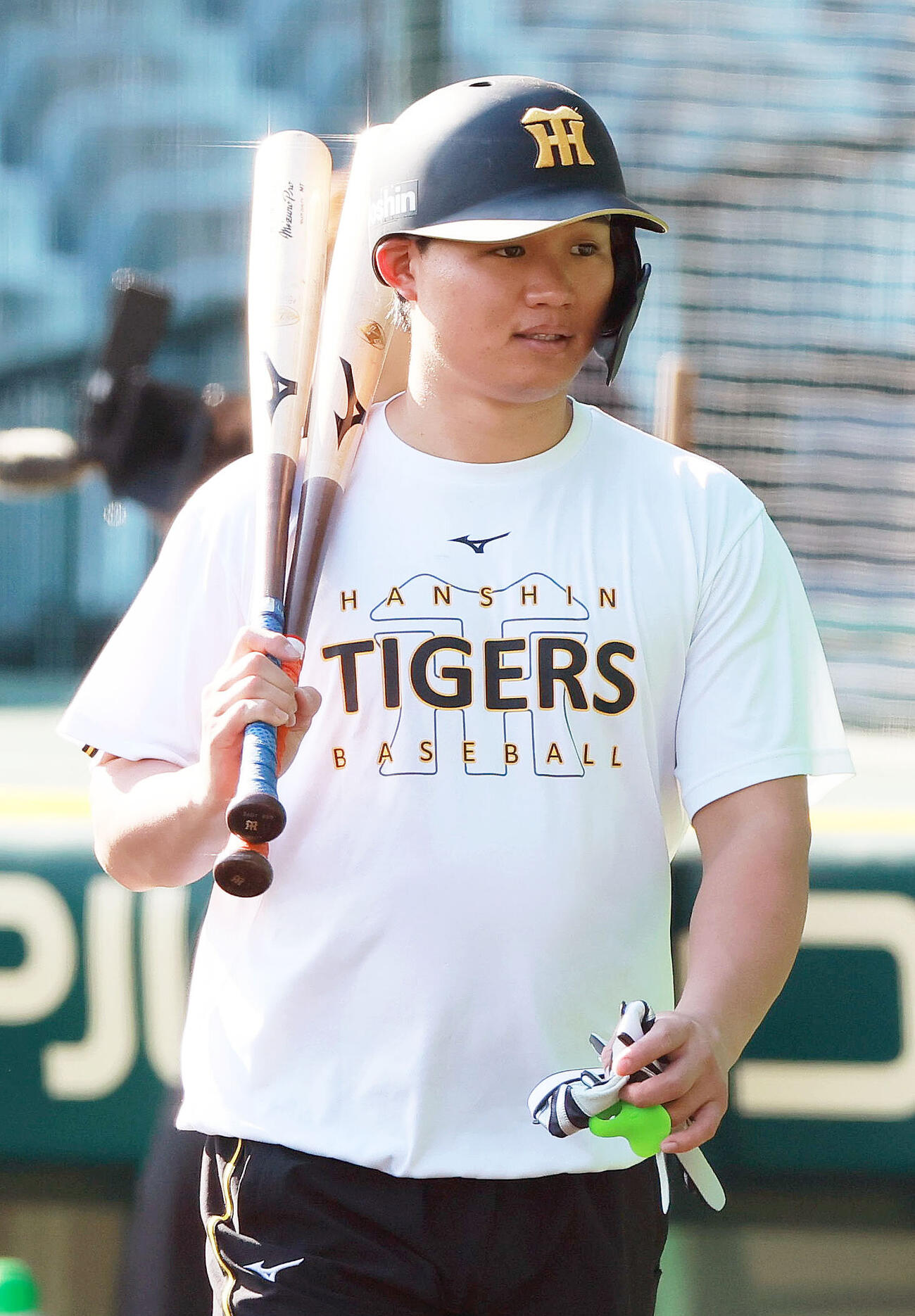 阪神対DeNA　試合前の練習に励む阪神森下翔太（撮影・上山淳一）